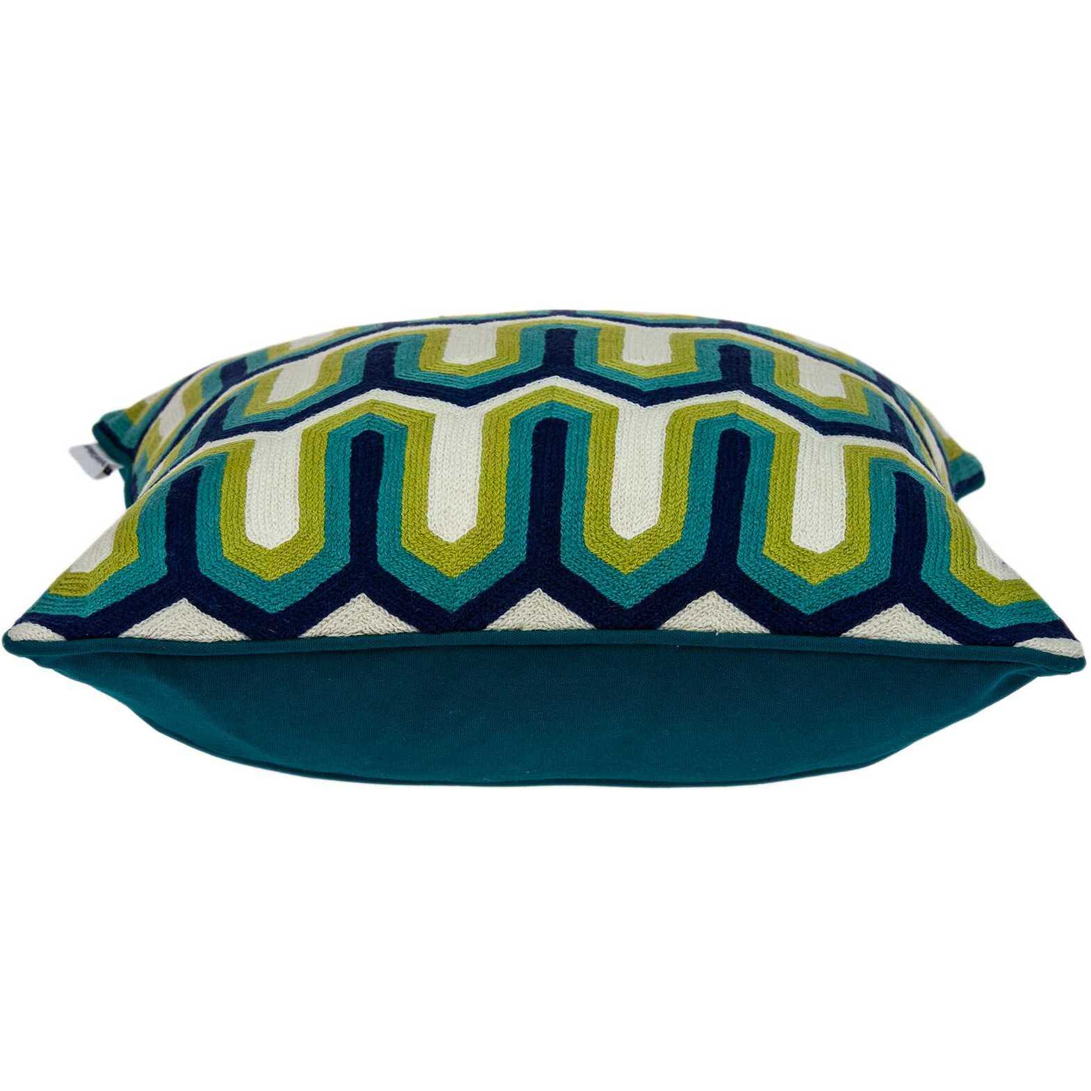 20"" X 7"" X 20"" Handmade Transitional Multicolored Pillow Cover With Poly Insert