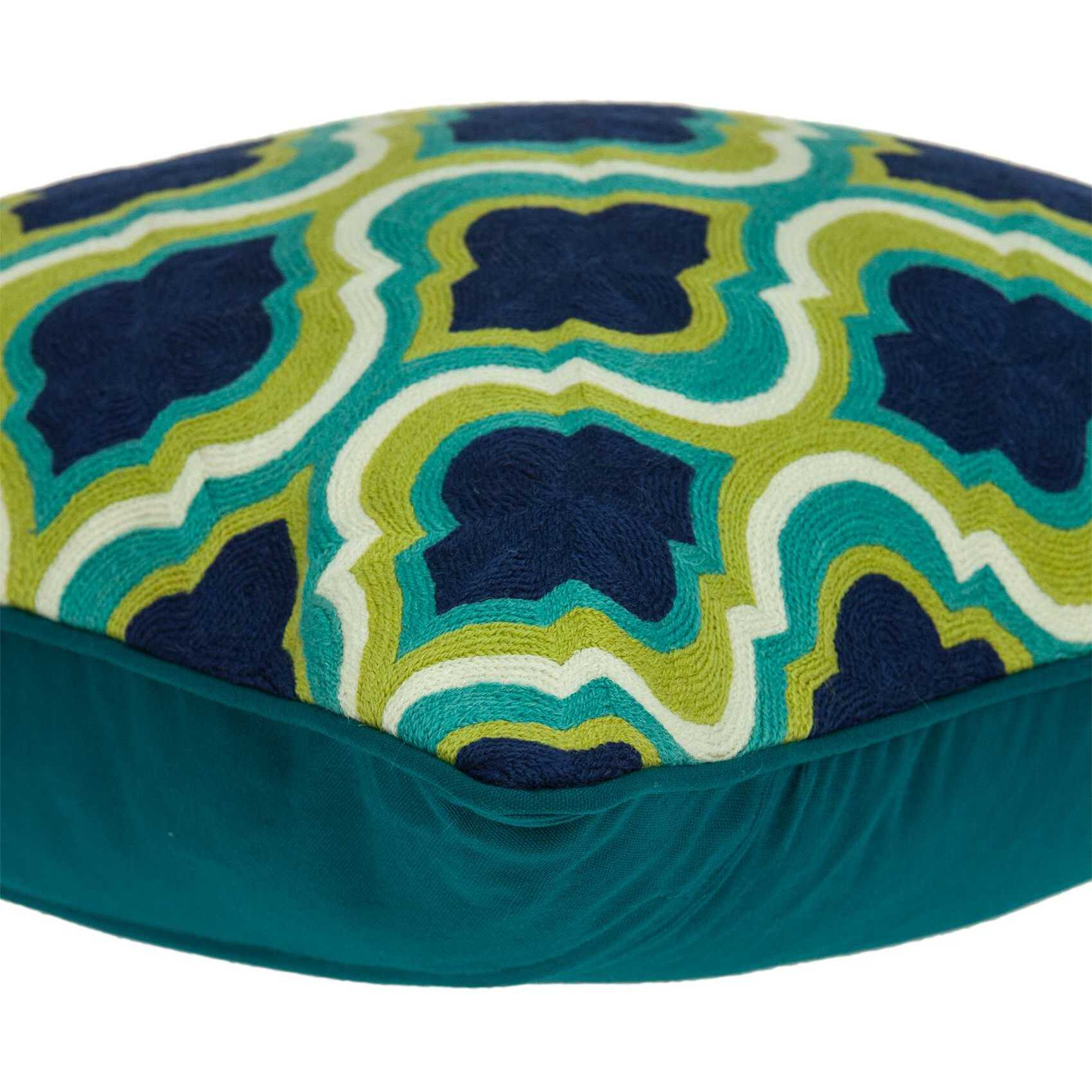 20"" X 7"" X 20"" Handmade Traditional Multicolored Pillow Cover With Poly Insert