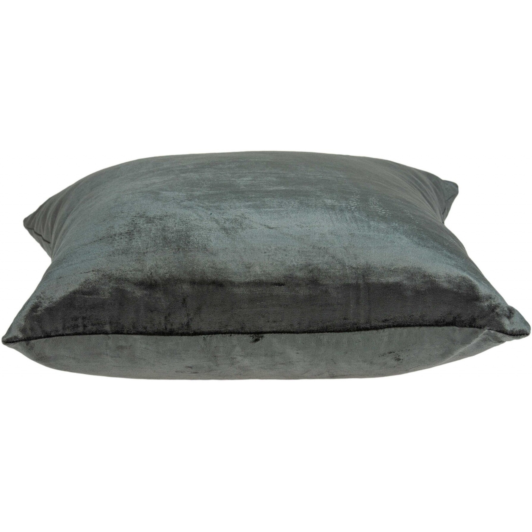 18"" X 7"" X 18"" Transitional Charcoal Solid Pillow Cover With Poly Insert
