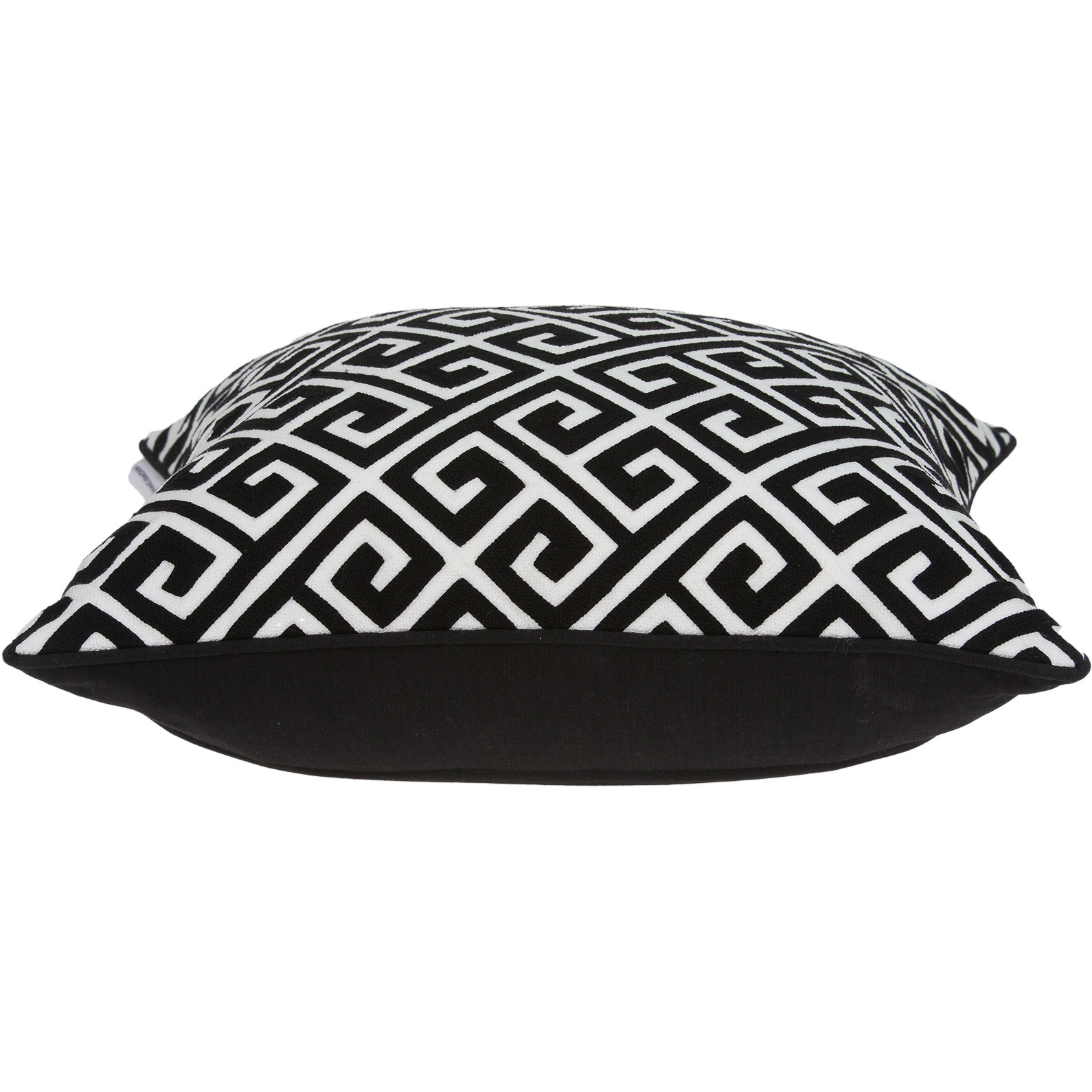 20"" X 7"" X 20"" Cool Transitional Black And White Pillow Cover With Poly Insert
