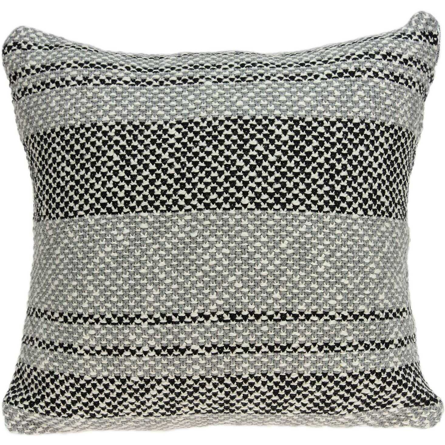 20"" X 7"" X 20"" Stunning Transitional Gray Accent Pillow Cover With Poly Insert