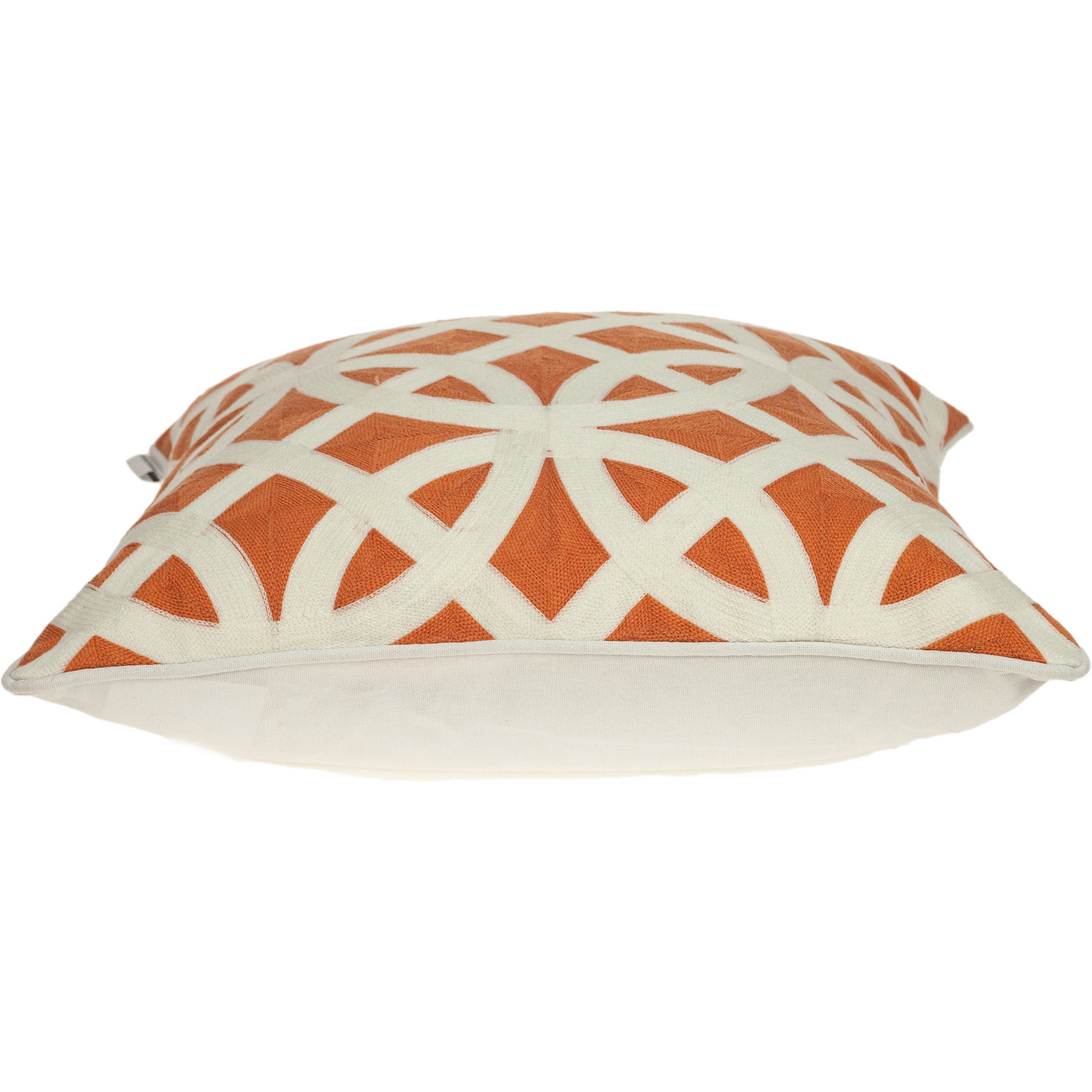 20"" X 7"" X 20"" Transitional Orange Pillow Cover With Poly Insert