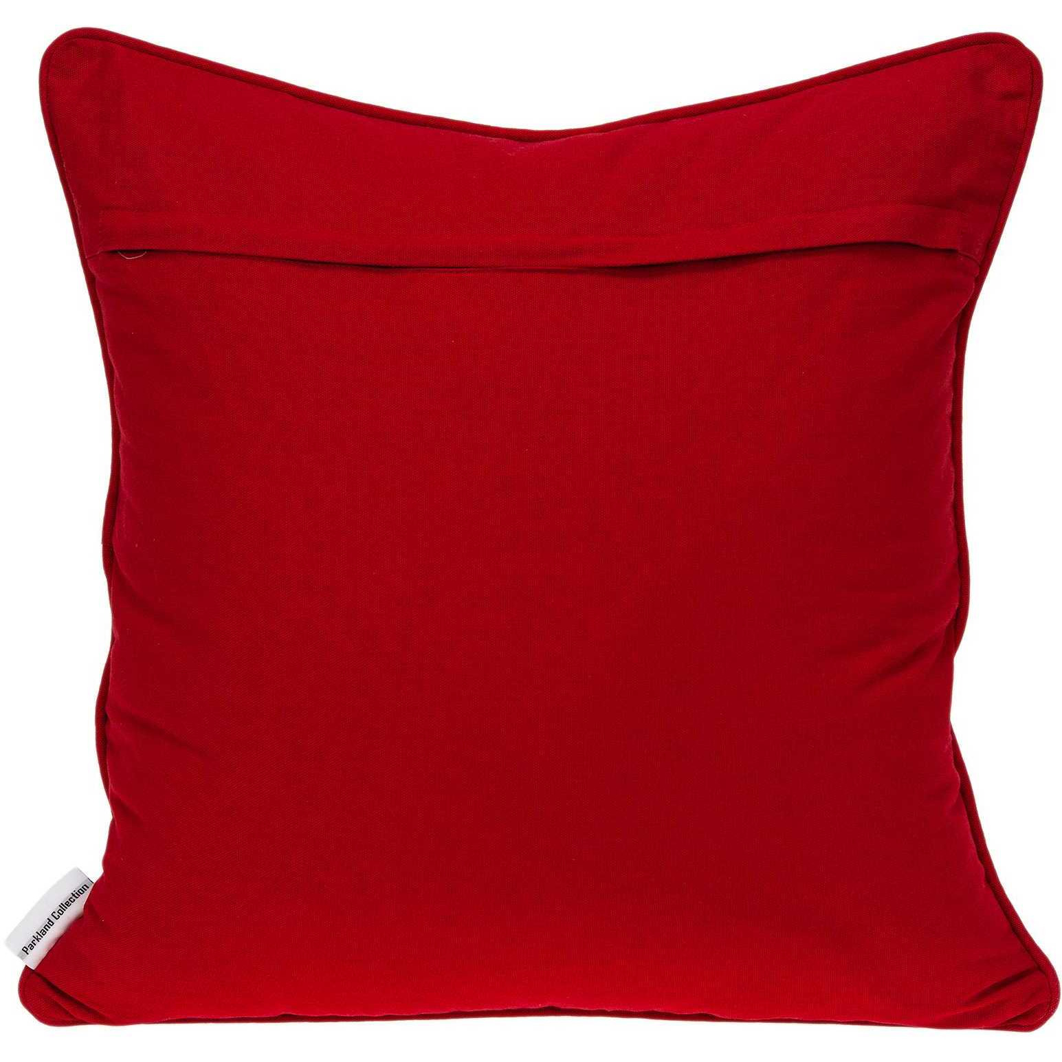 20"" X 7"" X 20"" Transitional Red And White Pillow Cover With Poly Insert