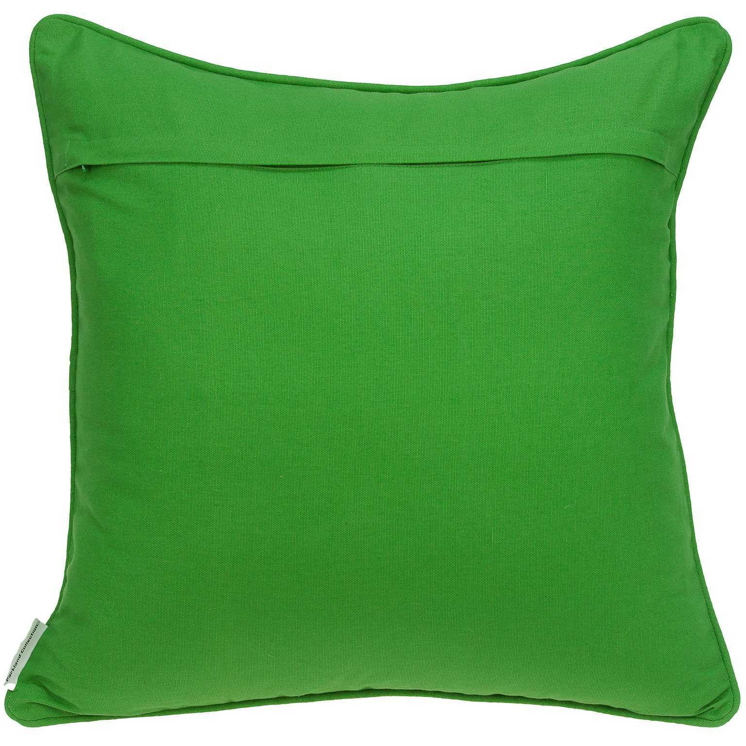 20"" X 7"" X 20"" Traditional Green And White Accent Pillow Cover With Poly Insert