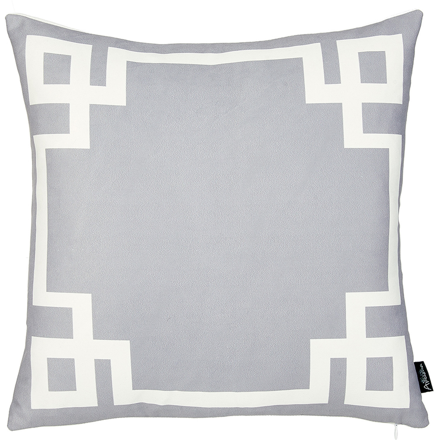 Light Grey And White Geometric Decorative Throw Pillow Cover