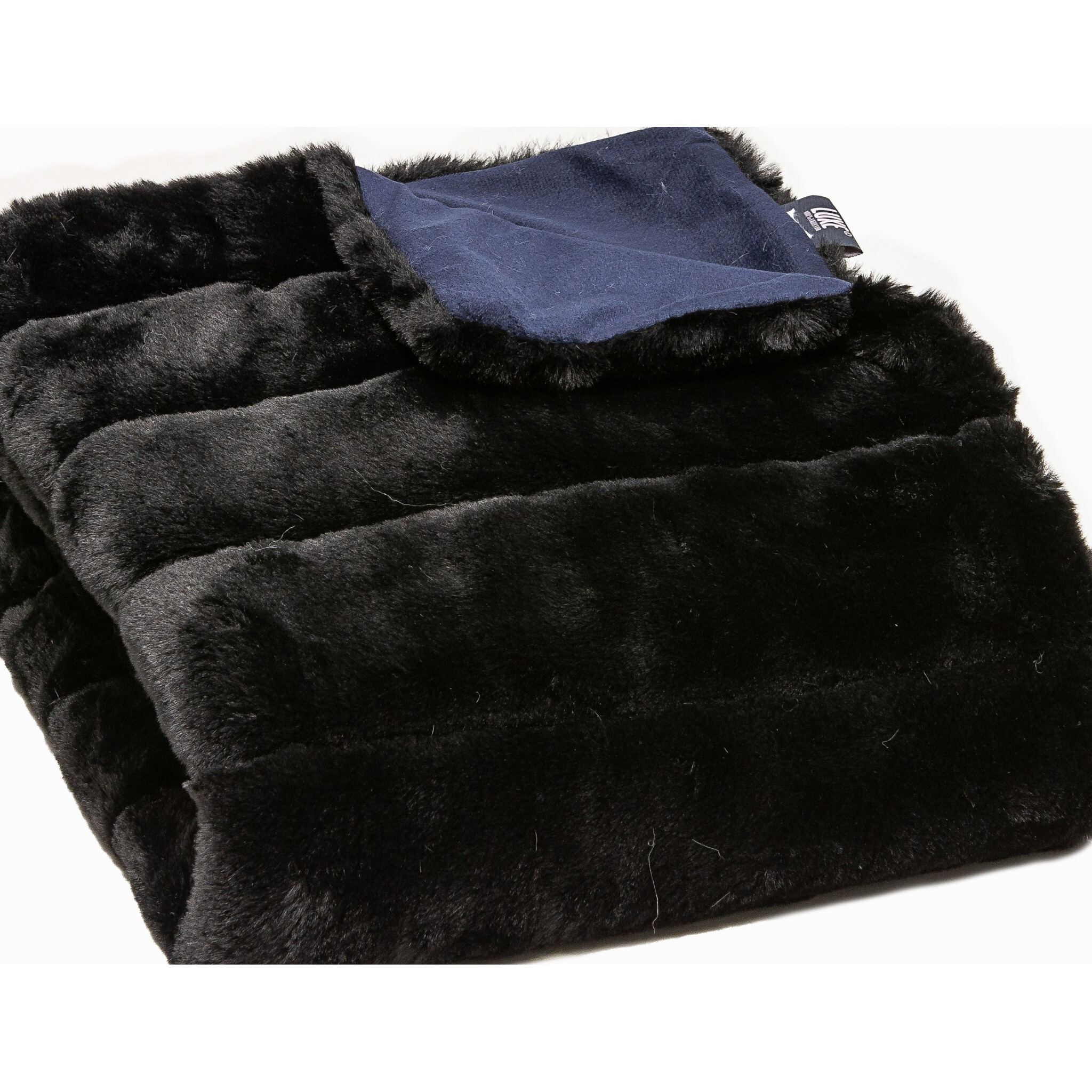 Premier Luxury Onyx Stripe Faux Fur Throw Blanket
