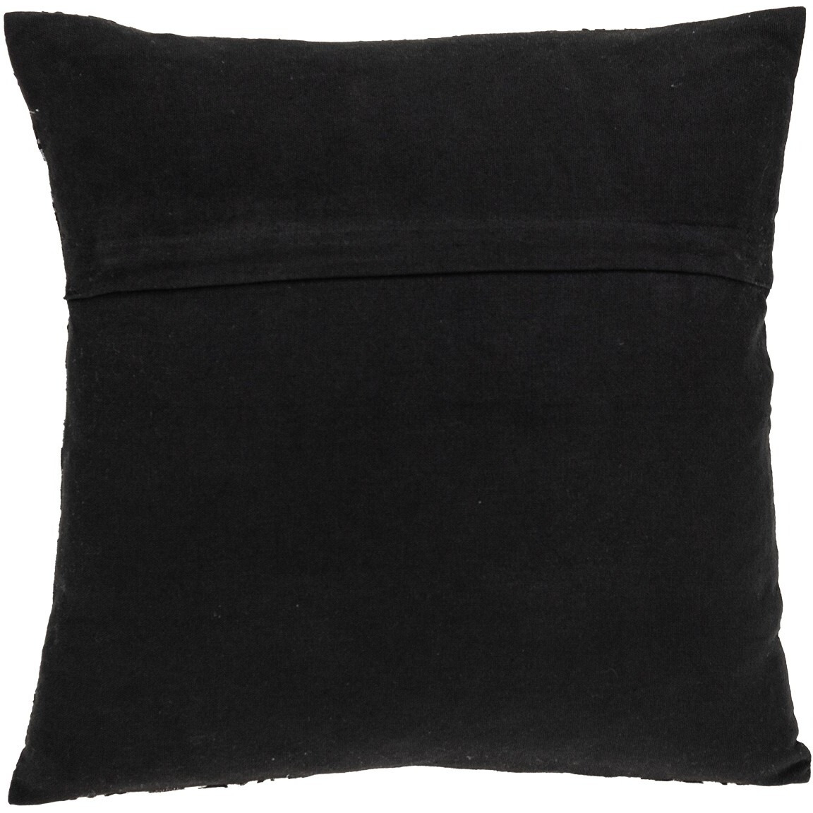 Jet Black And White Geo Throw Pillow