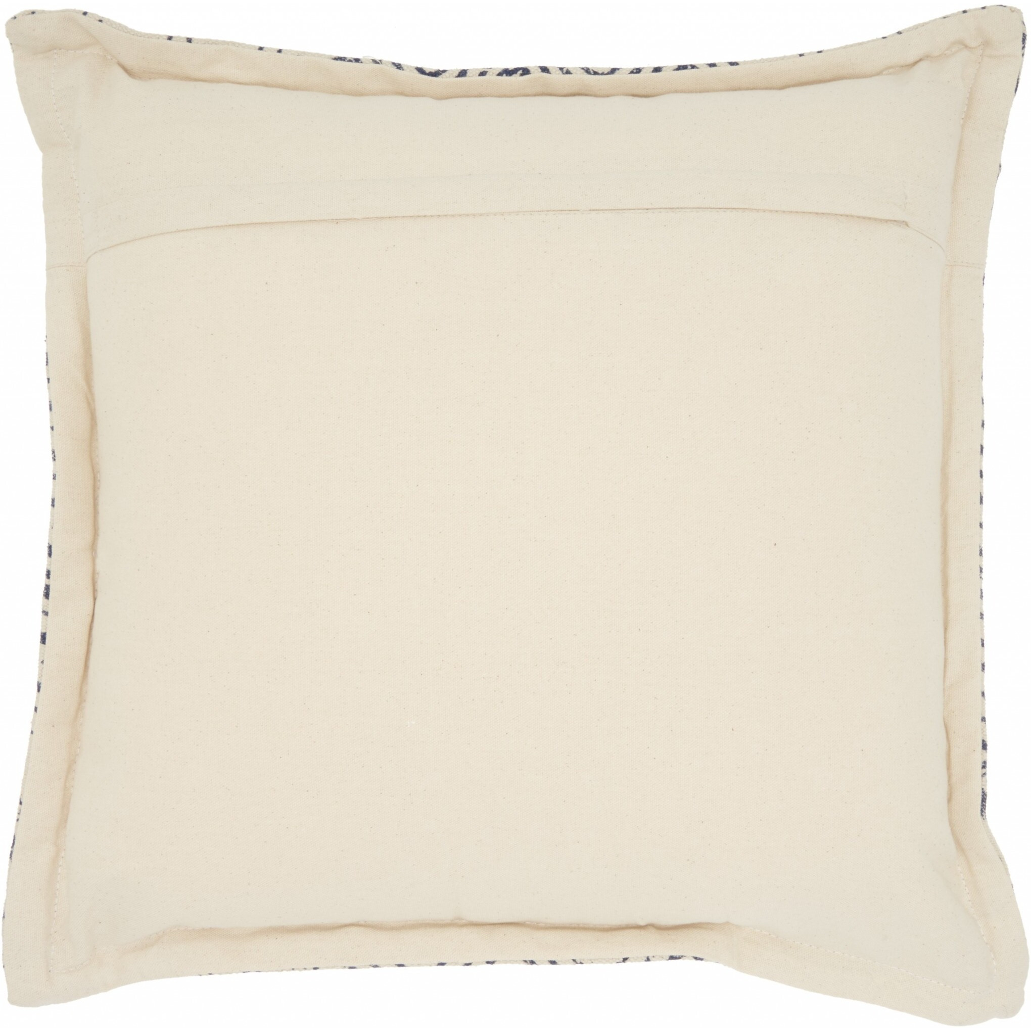 Indigo And Ivory Floral Waves Throw Pillow