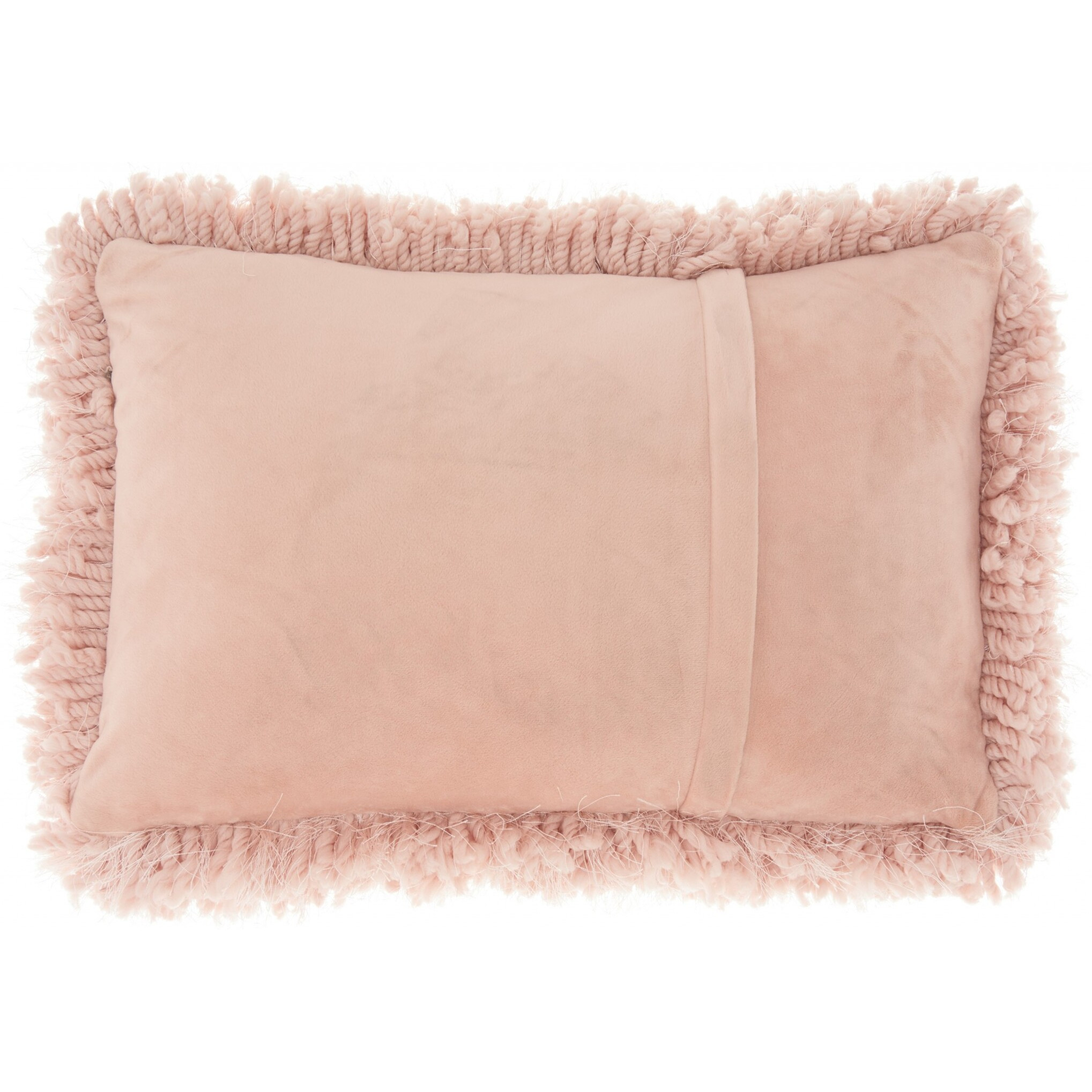 Mauve Knubby Plush Lumbar Throw Pillow