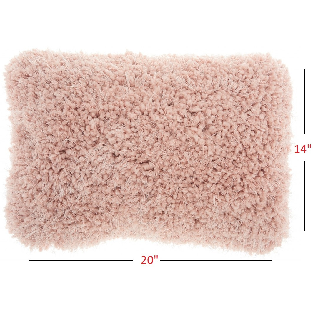 Mauve Knubby Plush Lumbar Throw Pillow