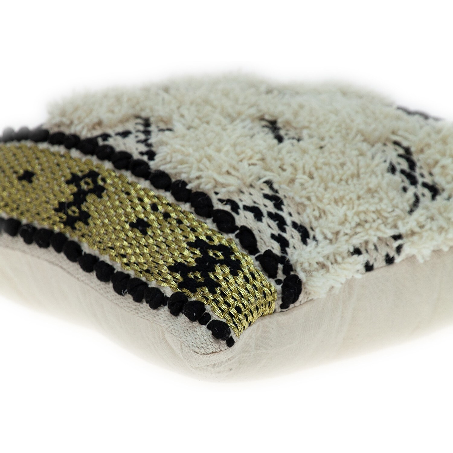 Shaggy Woven Throw Pillow