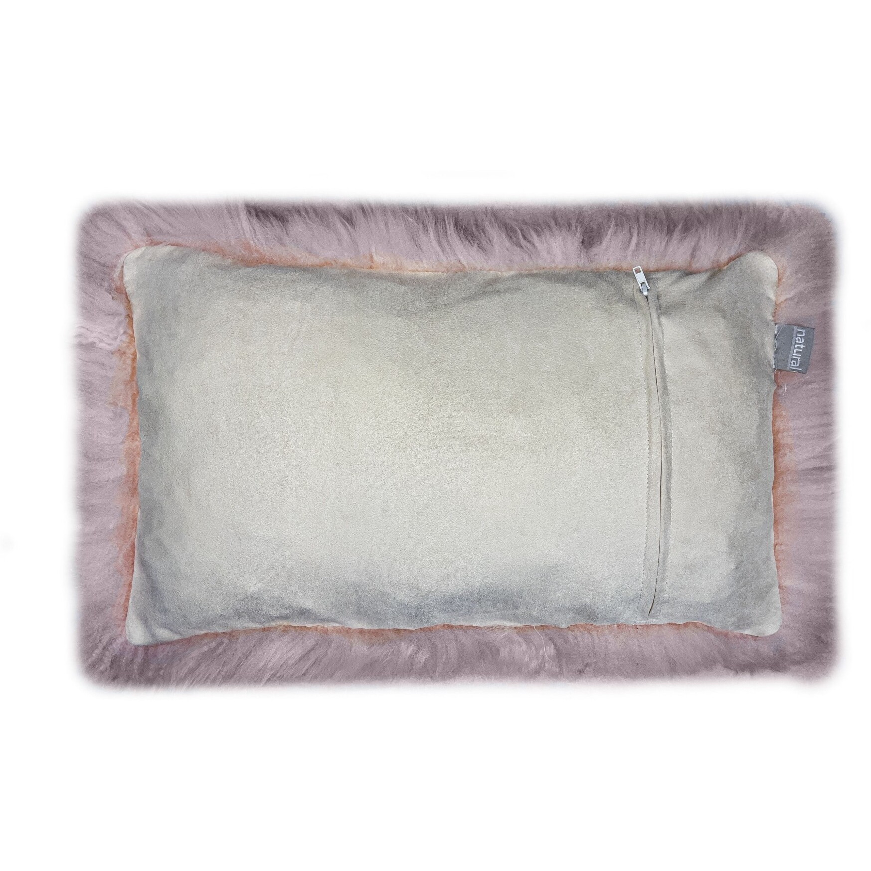 Blush Natural Sheepskin Lumbar Pillow
