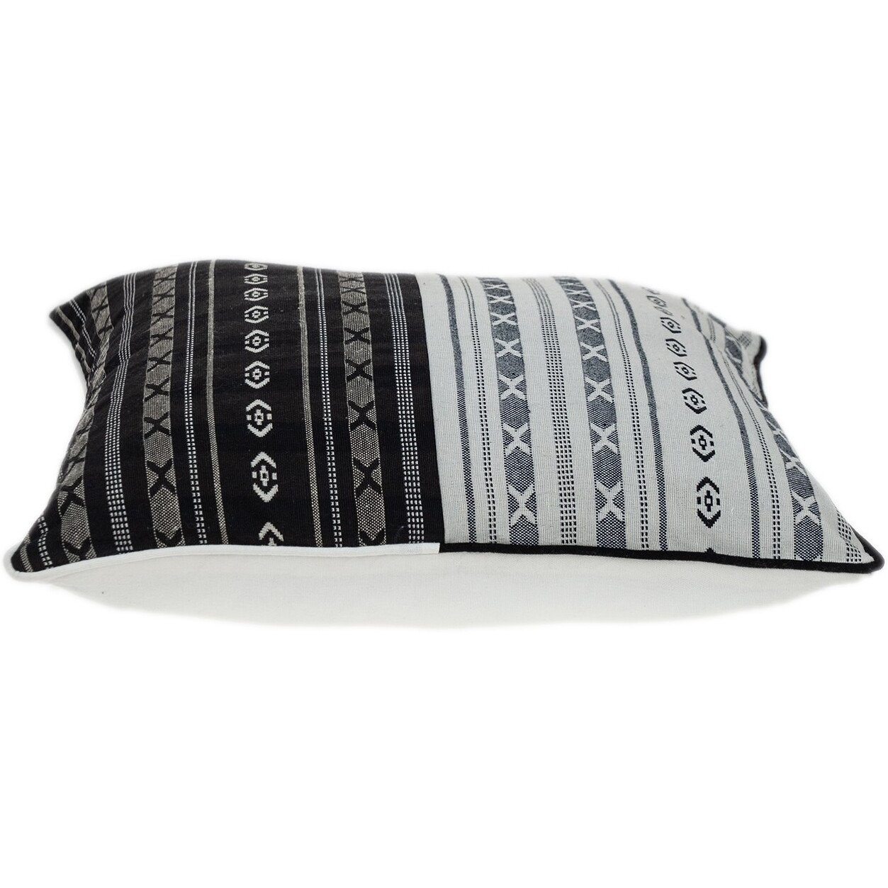 Black And White Abstract Accent Pillow
