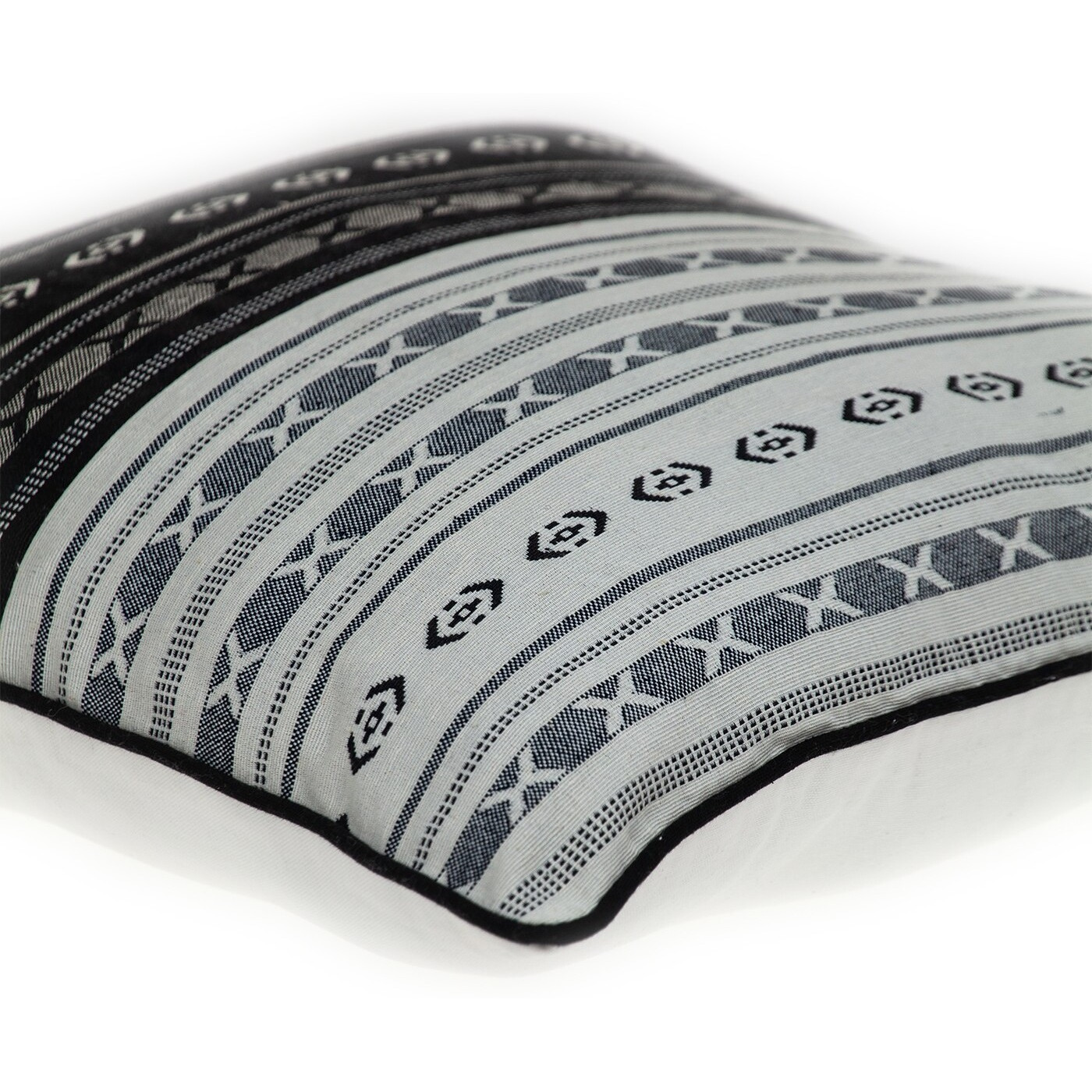 Black And White Abstract Accent Pillow