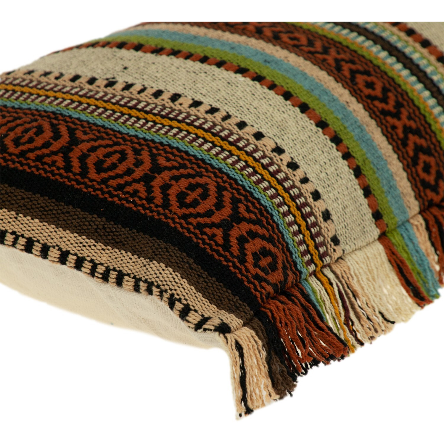 Bohemian Fringe Throw Pillow