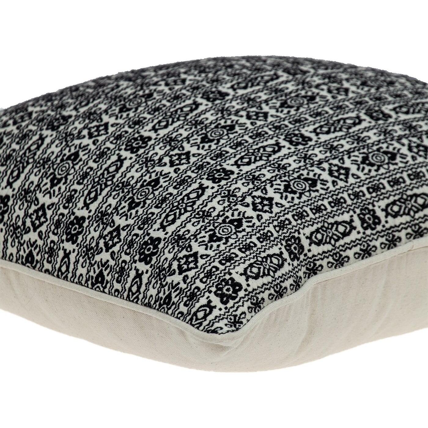 Black And White Vintage Design Throw Pillow