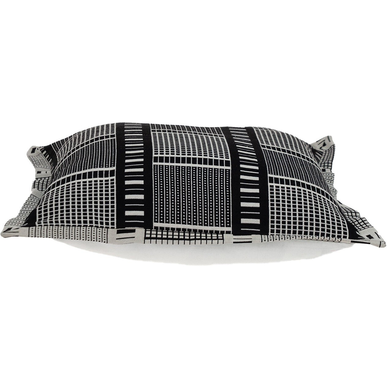 Black And White Abstract Stripes Throw Pillow
