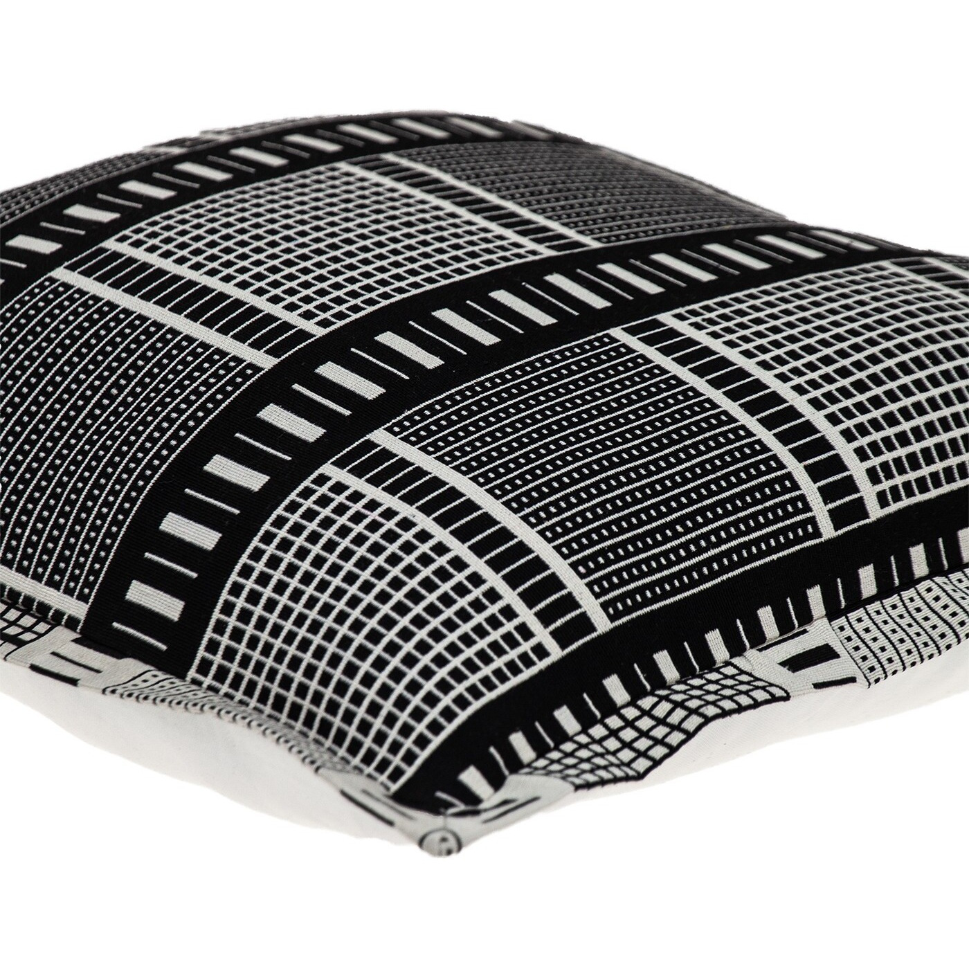Black And White Abstract Stripes Throw Pillow
