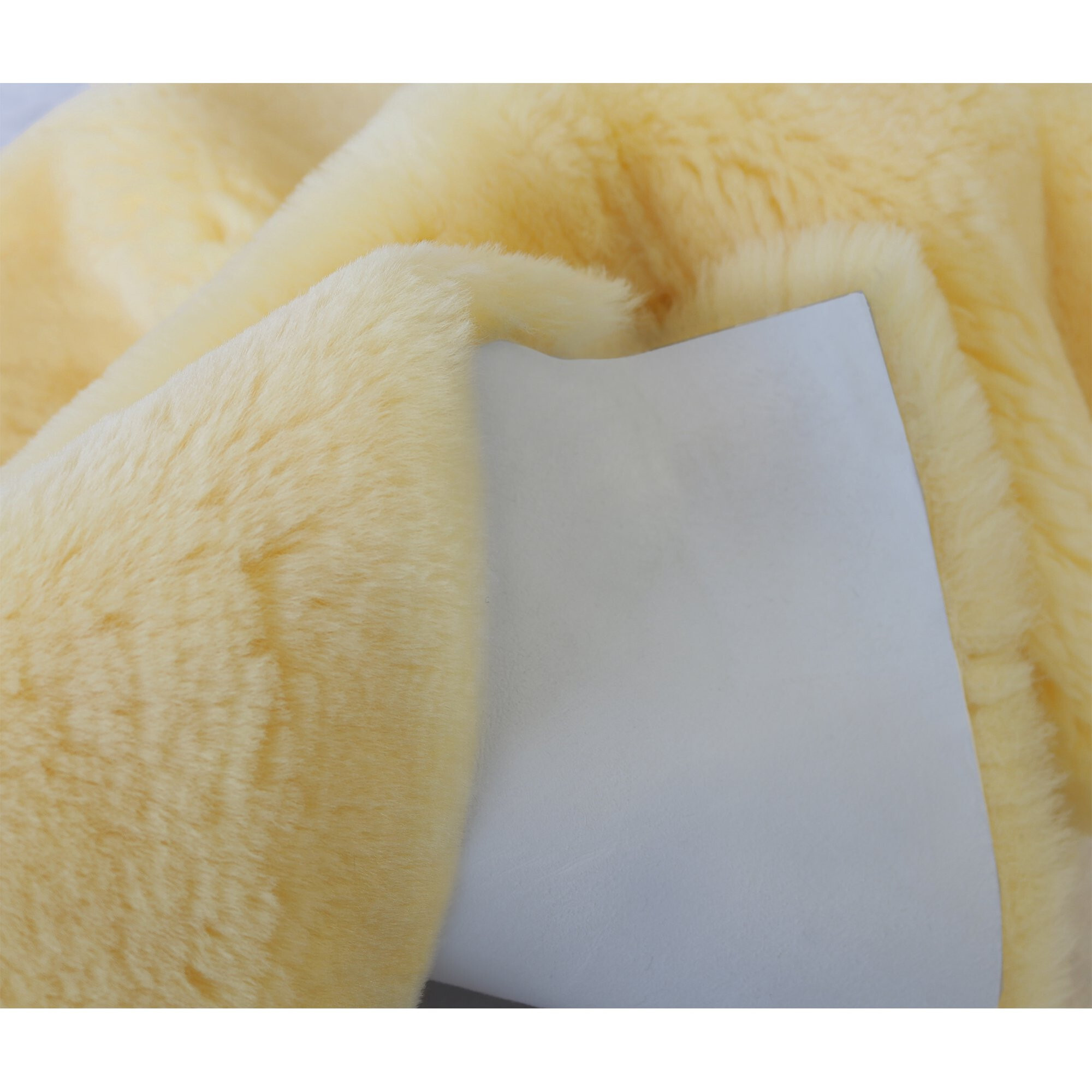 2"" X 5"" Natural Off White Medical Grade Double Sheepskin Throw Blanket