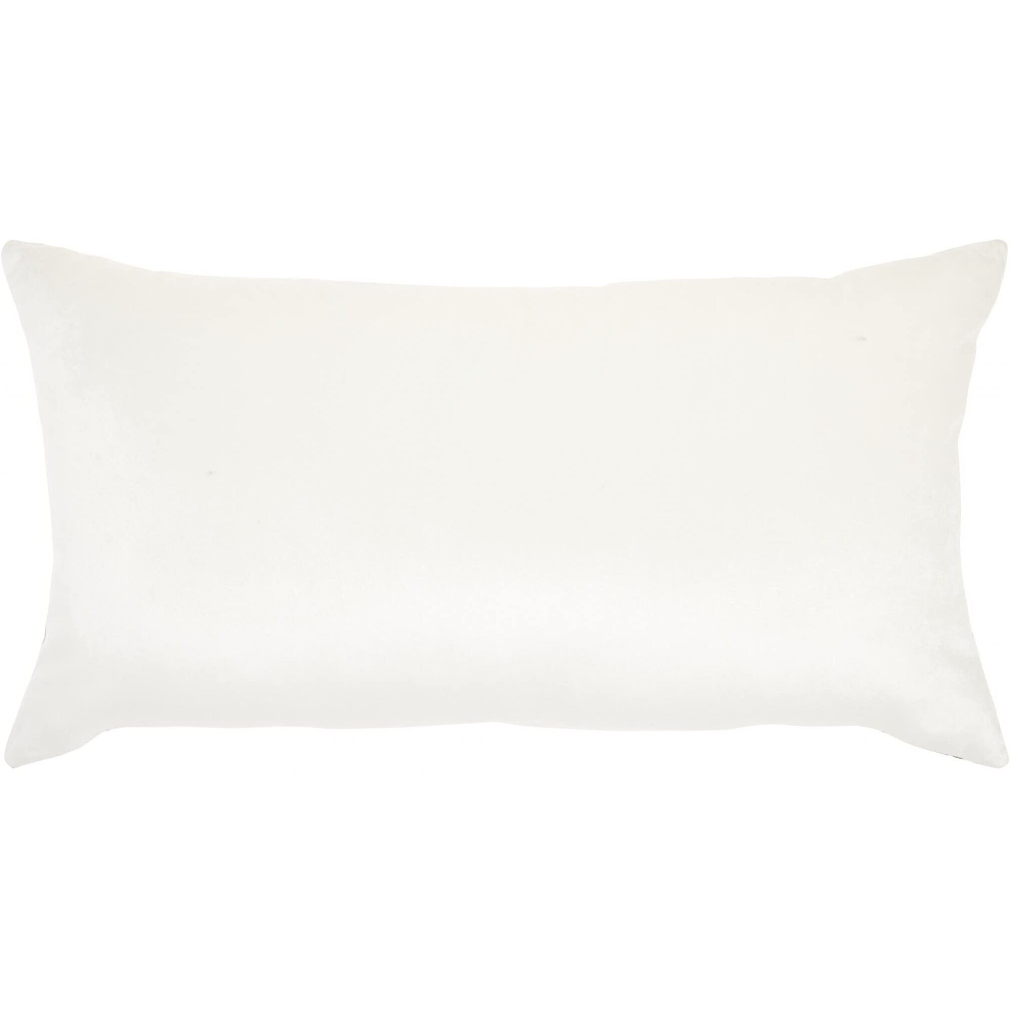 Homeroots Grey Cotton Blue Abstract Lumbar Pillow