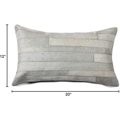 Homeroots 12"" X 20"" X 5"" Gray Pillow