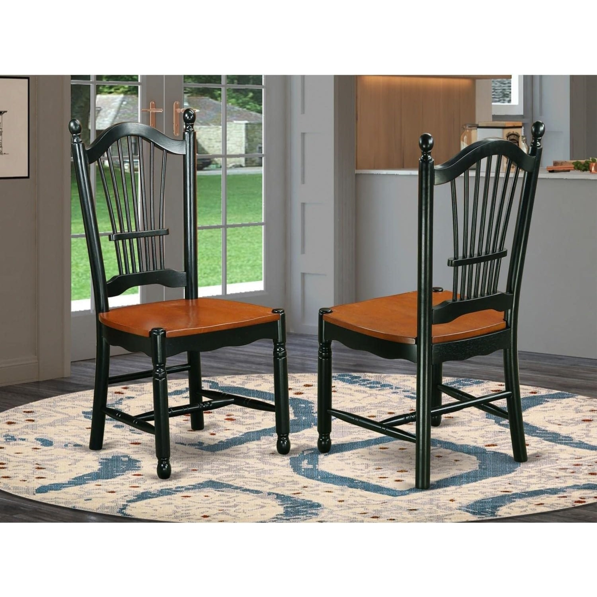 Dining Chair Black & Cherry  Doc-Bch-W