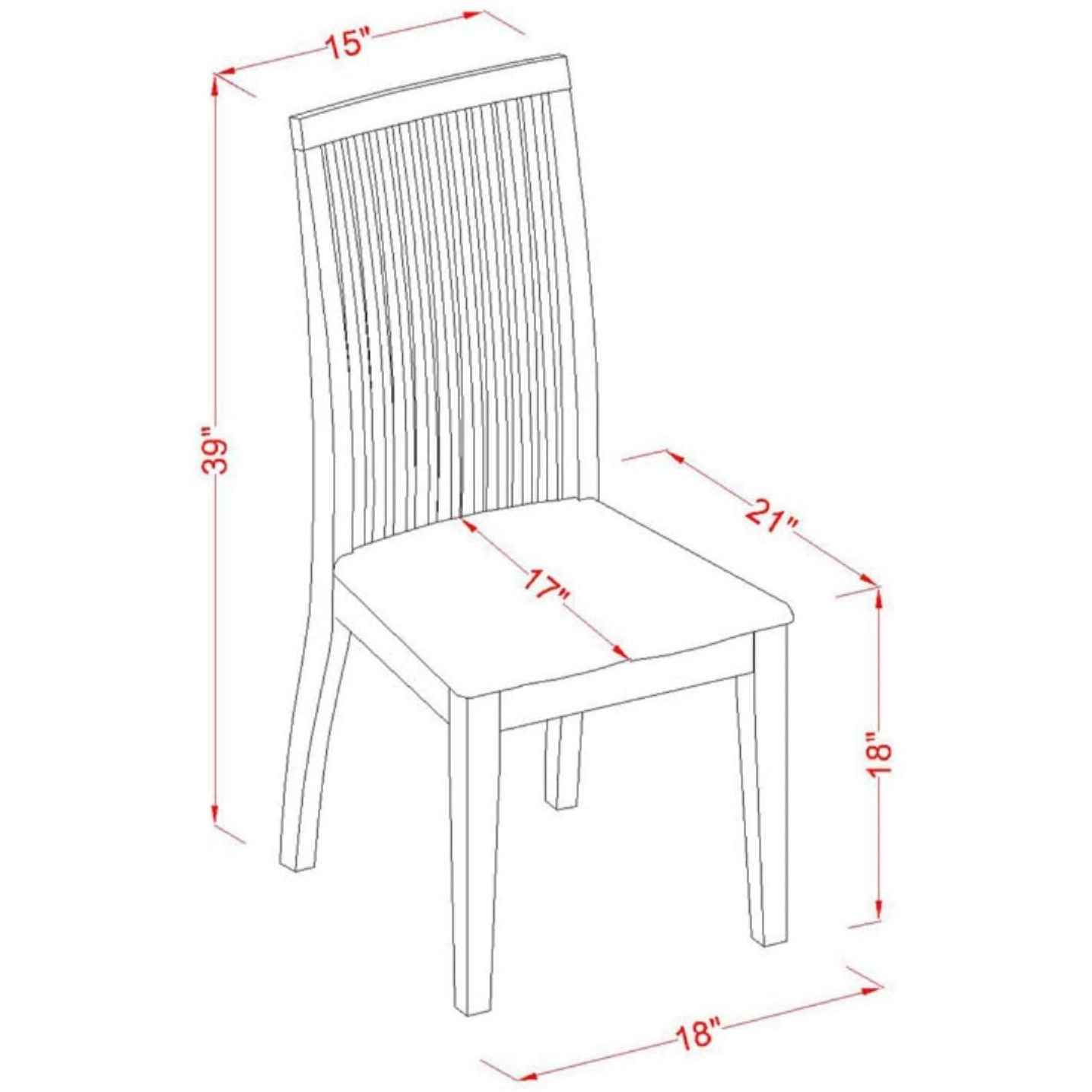 Dining Chair Linen White  Ipc-Lwh-W