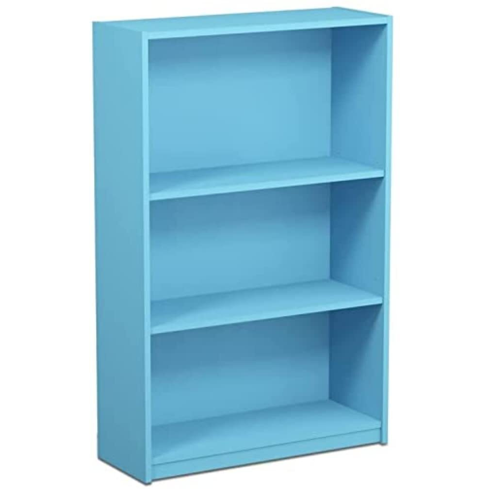 Furinno Jaya Simple Home 3-Tier Adjustable Shelf Bookcase  Light Blue  14151R1Lbl