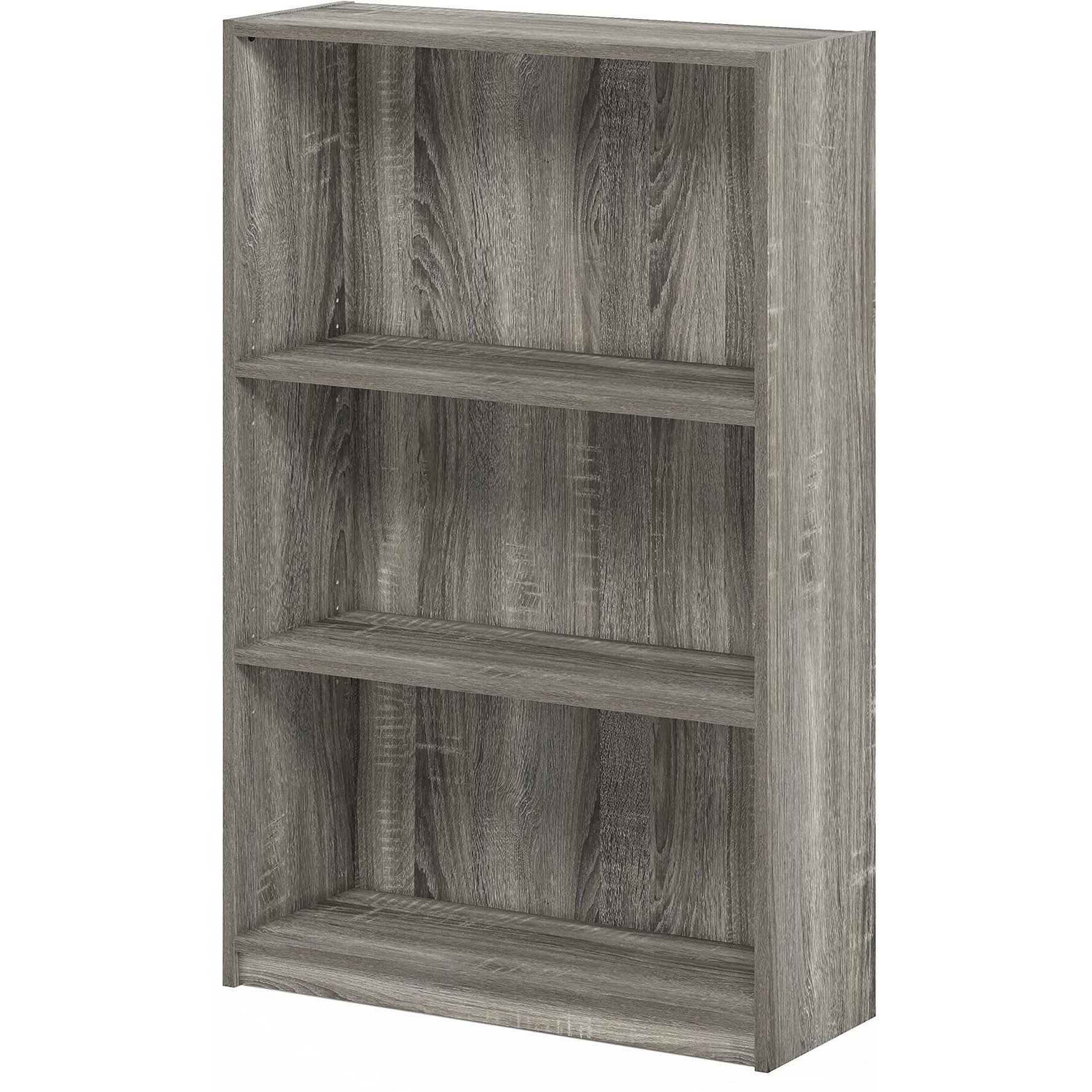 Furinno Jaya Simple Home 3-Tier Adjustable Shelf Bookcase  French Oak Grey  14151R1Gyw