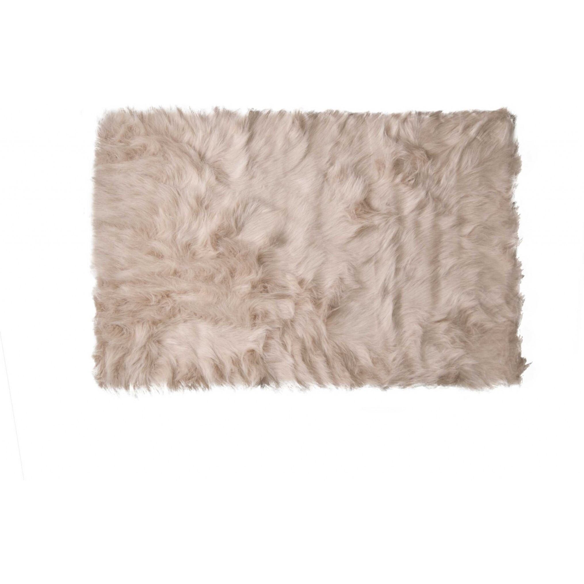 2' X 3' Taupe Animal Print Area Rug