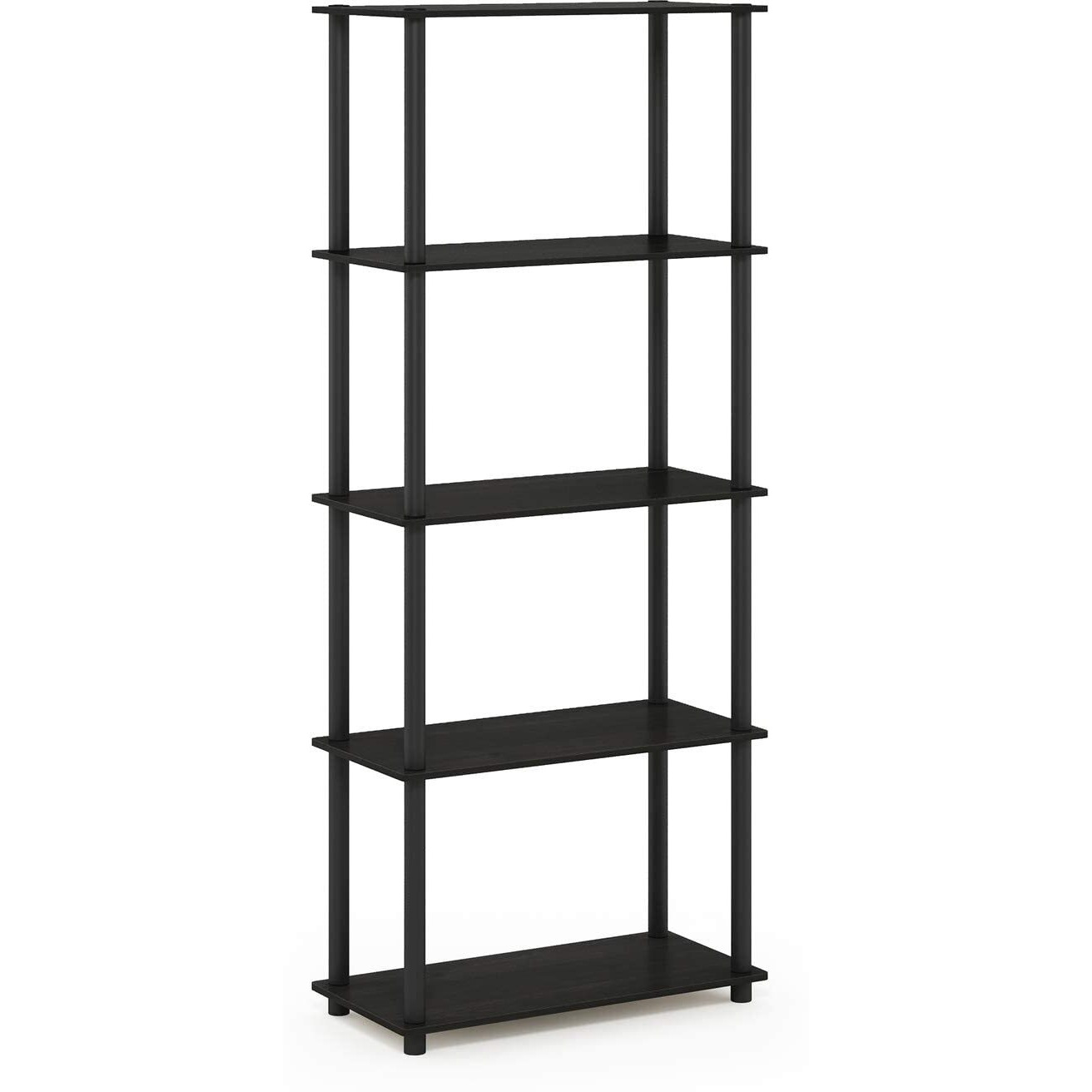 Furinno Turn-N-Tube 5-Tier Multipurpose Shelf Display Rack  Espresso/Black