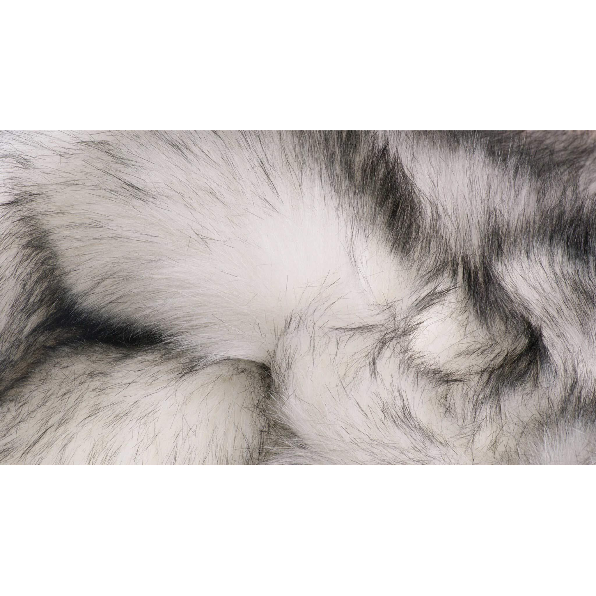 Homeroots Decor 24"" X 72"" X 1.5"" Acrylic Plush Polyester Rug - Grey  Faux Sheepskin
