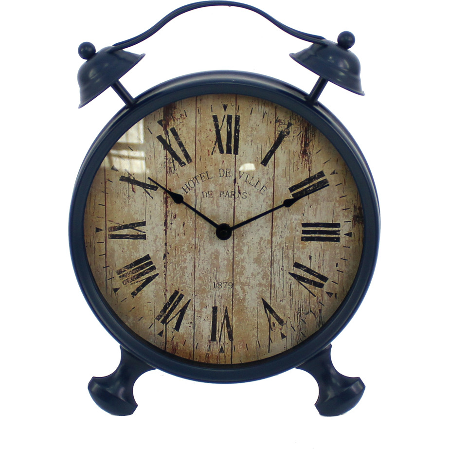 3.15 X 16.93 X 12.4 Blue Retro Style - Wall Clock