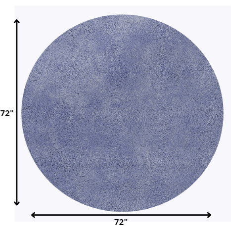 6' Purple Round Indoor Shag Rug