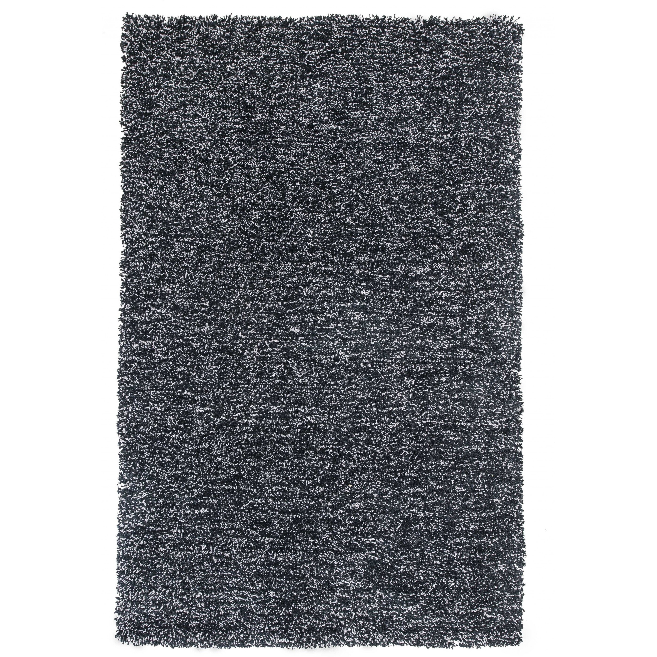 5'X7' Black Heather Indoor Shag Rug