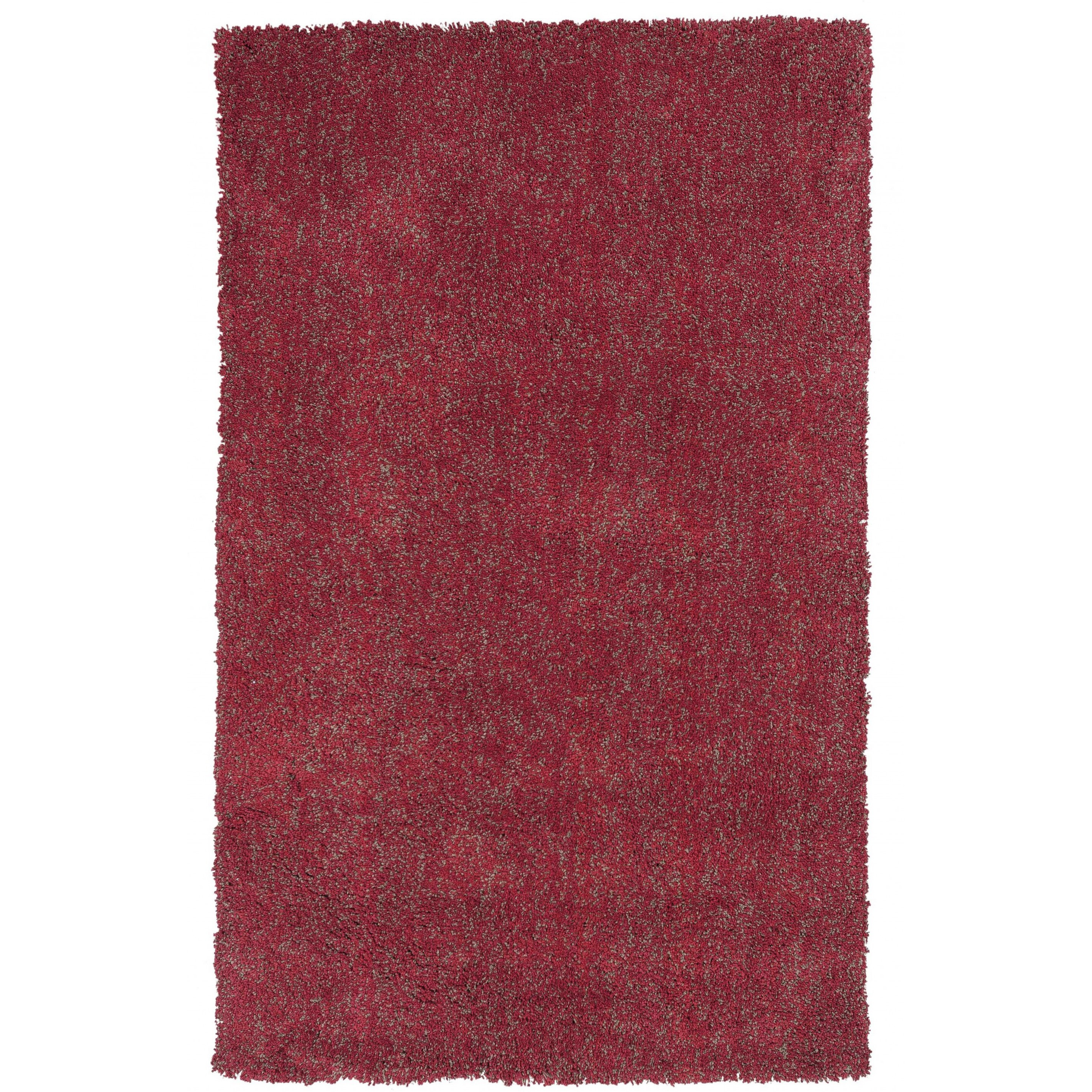 5' X 7' Red Heather Plain Indoor Area Rug