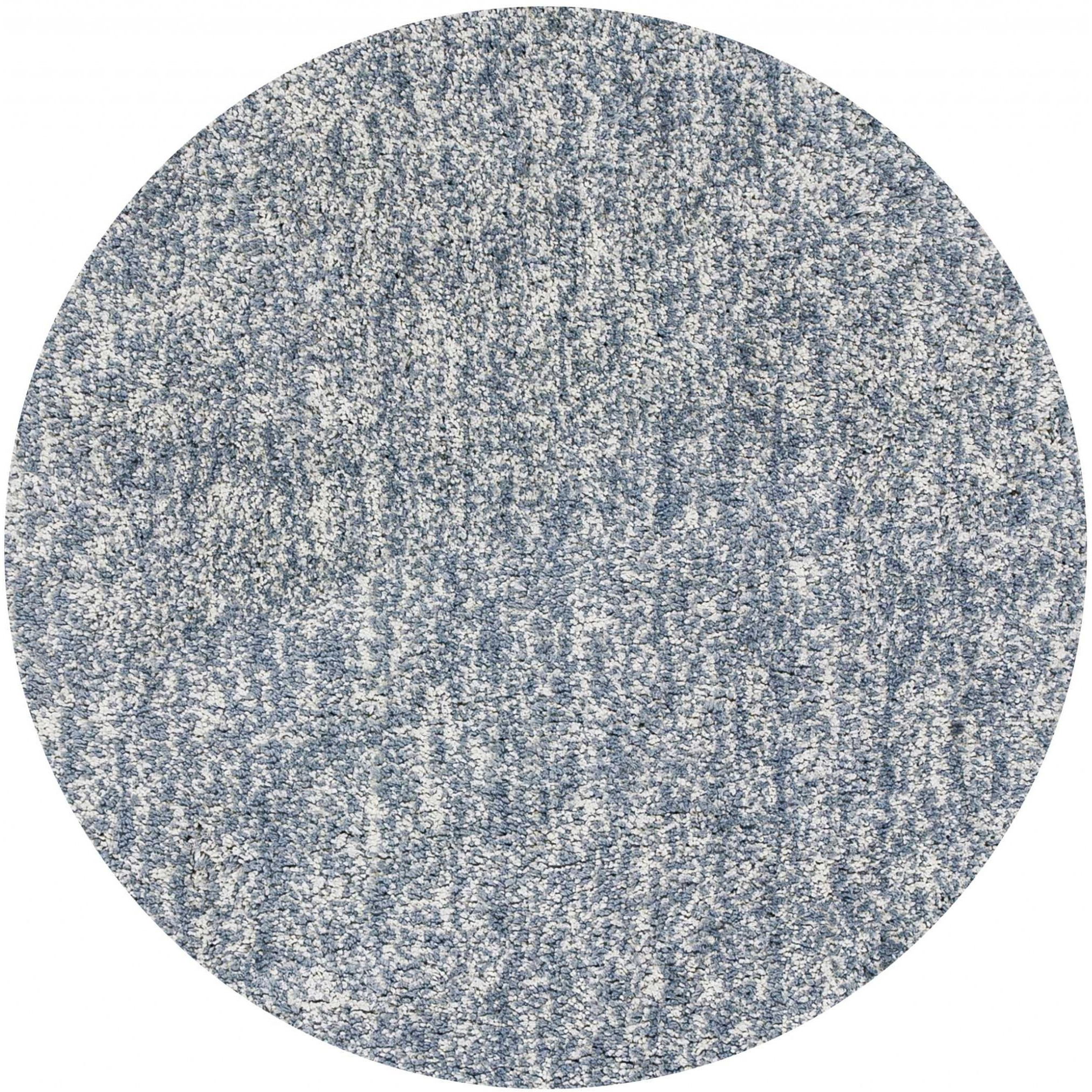 8' Slate Grey Heather Round Indoor Shag Rug