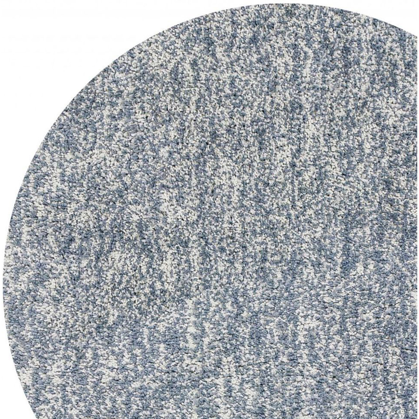 8' Slate Grey Heather Round Indoor Shag Rug