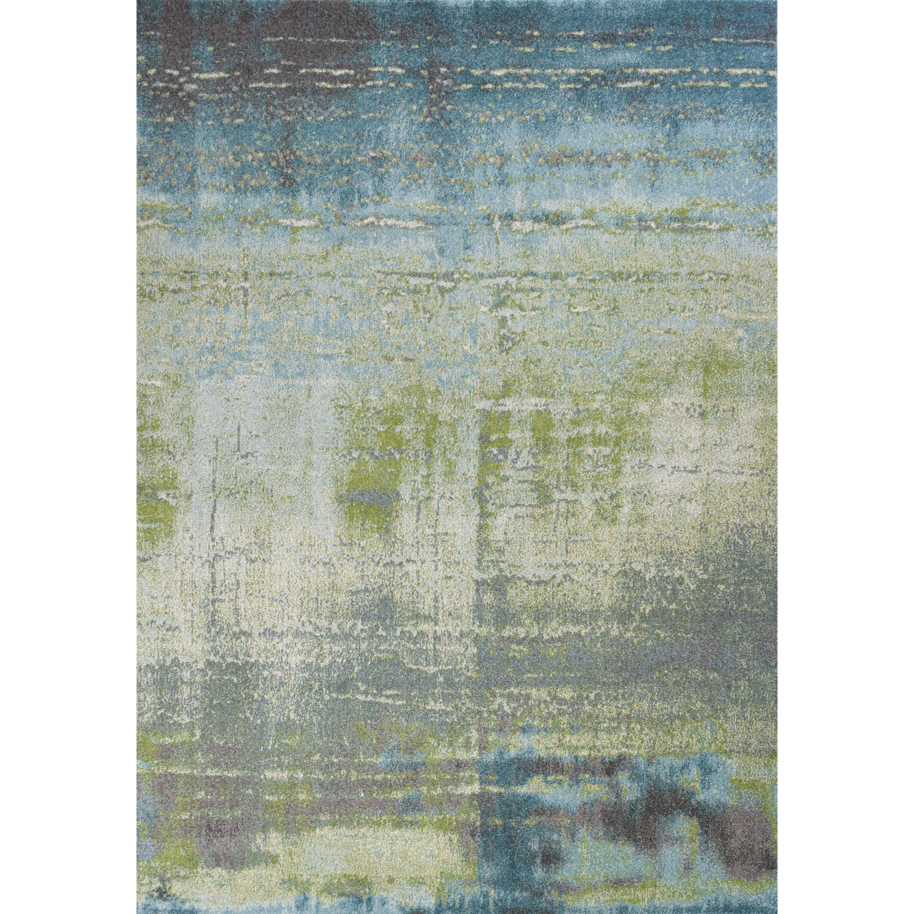 7' X 10'  Polypropylene Blue Or  Green Area Rug