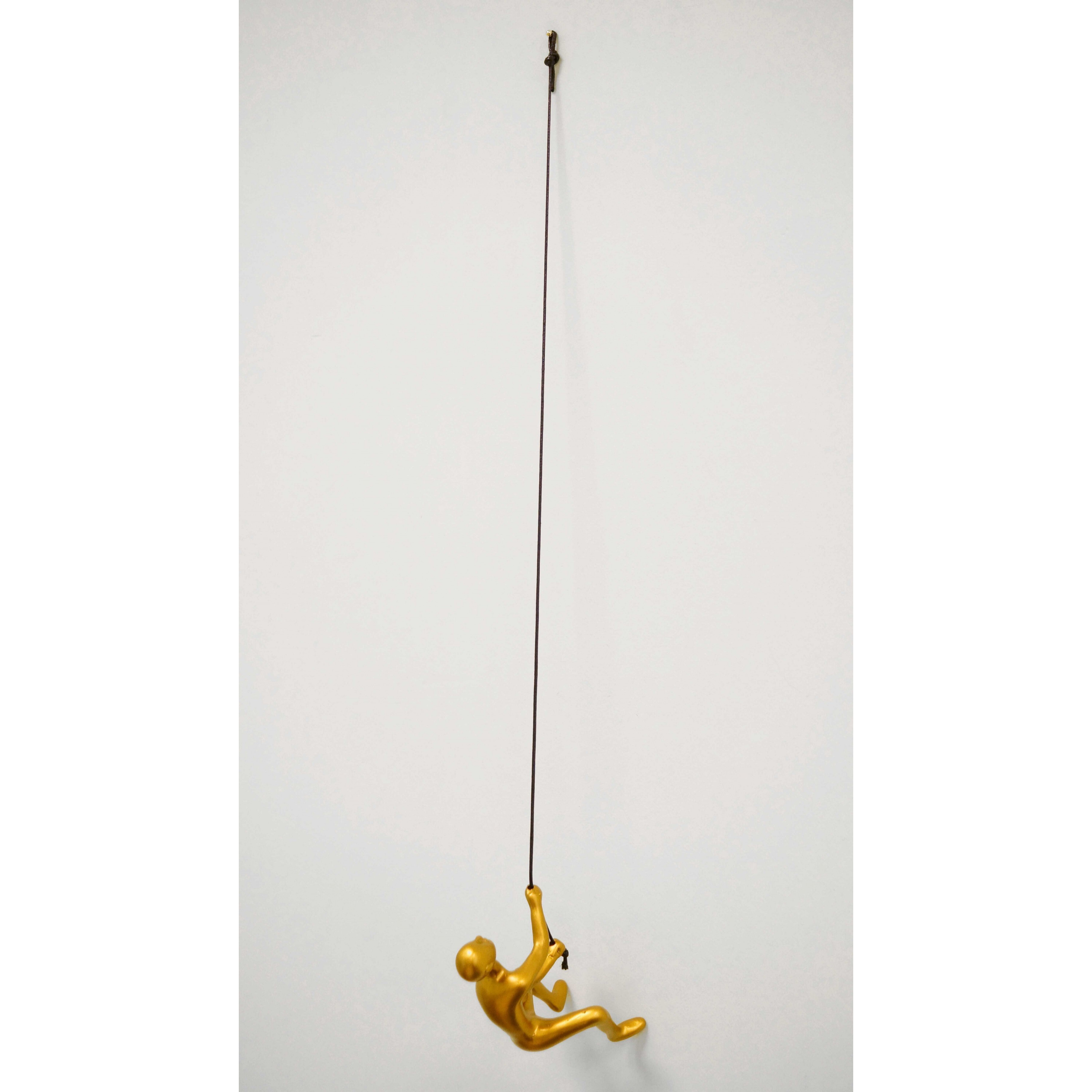 6"" Gold Unique Climbing Man Wall Art