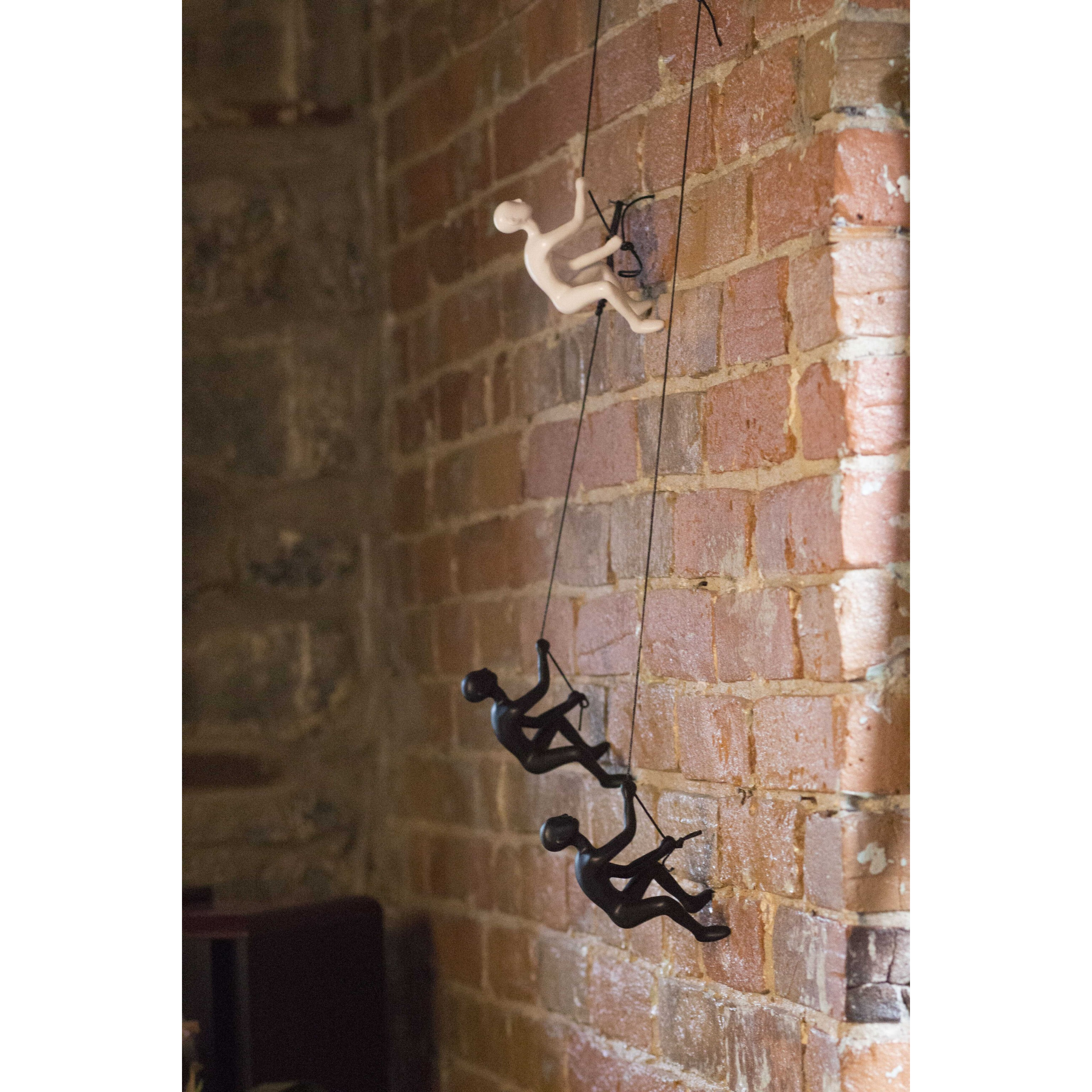 Set Of Two 6"" Black Unique Climbing Men Wall Art