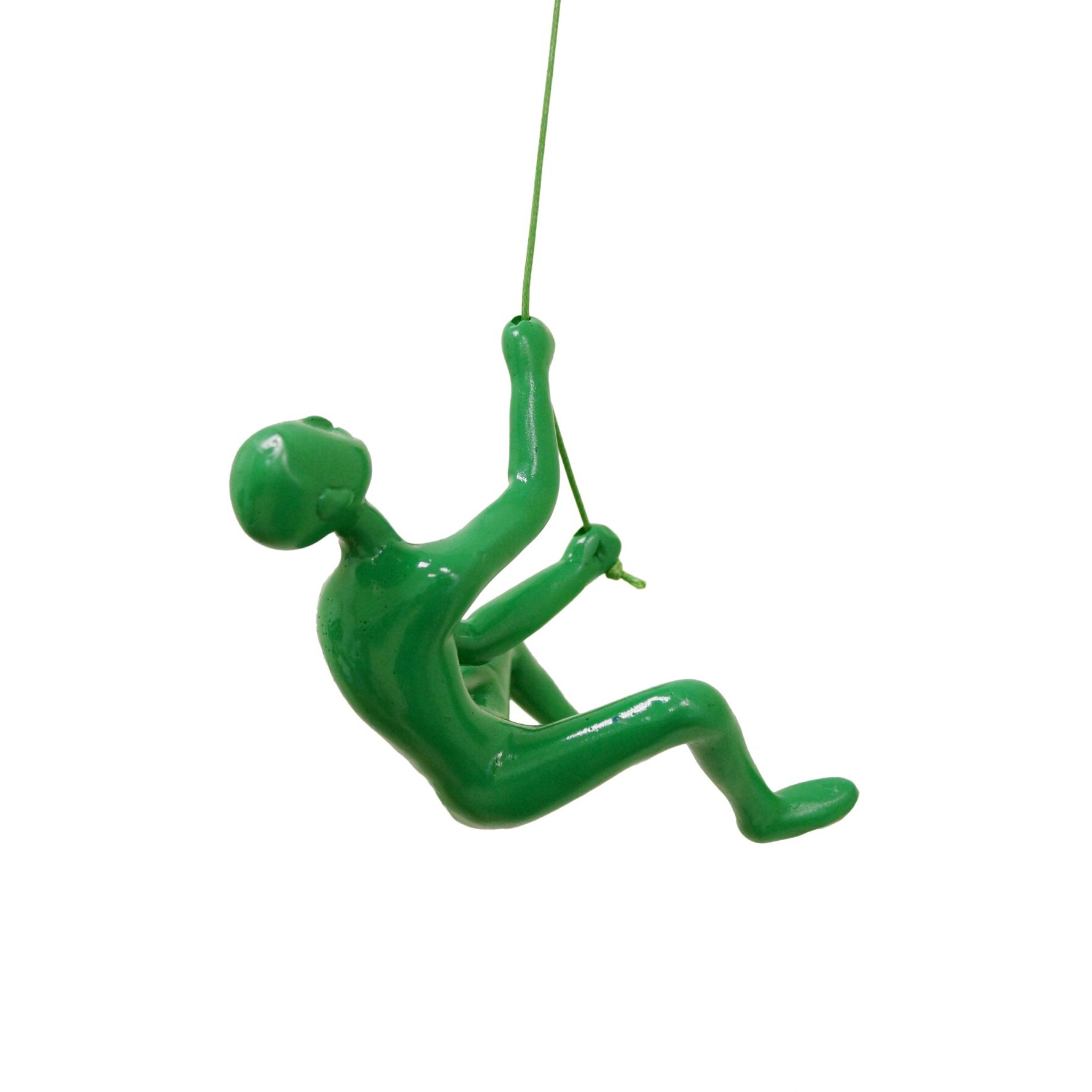 6"" Green Unique Climbing Man Wall Art