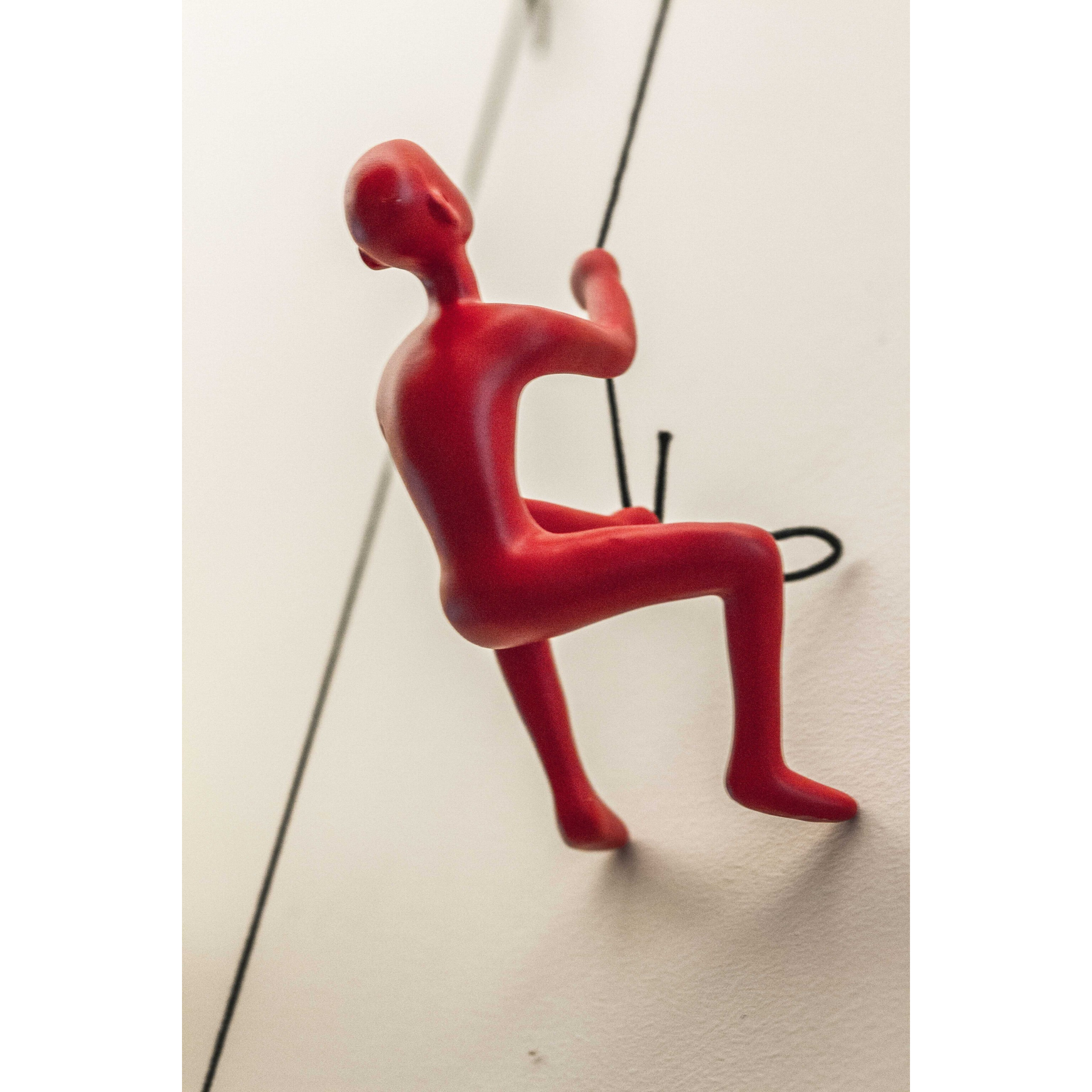 6"" Red Unique Climbing Man Wall Art
