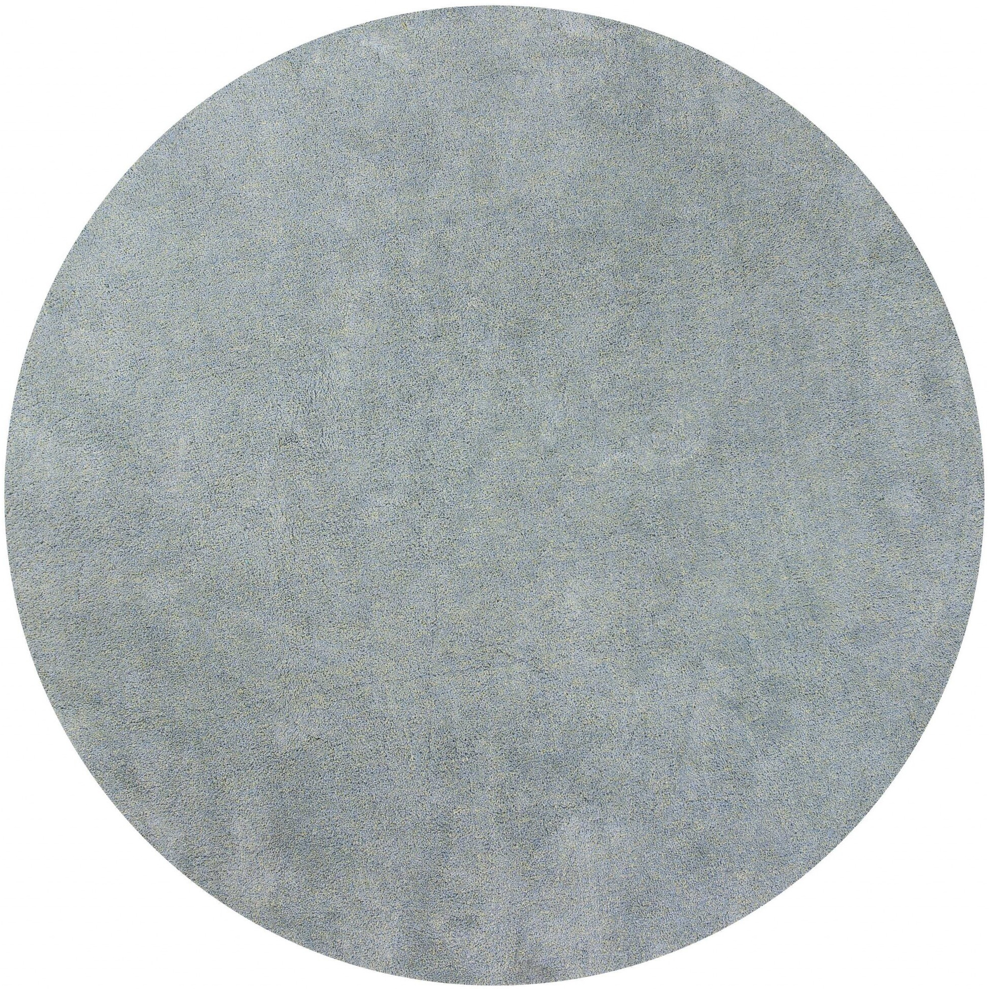 8' Round  Polyester Blue Heather Area Rug