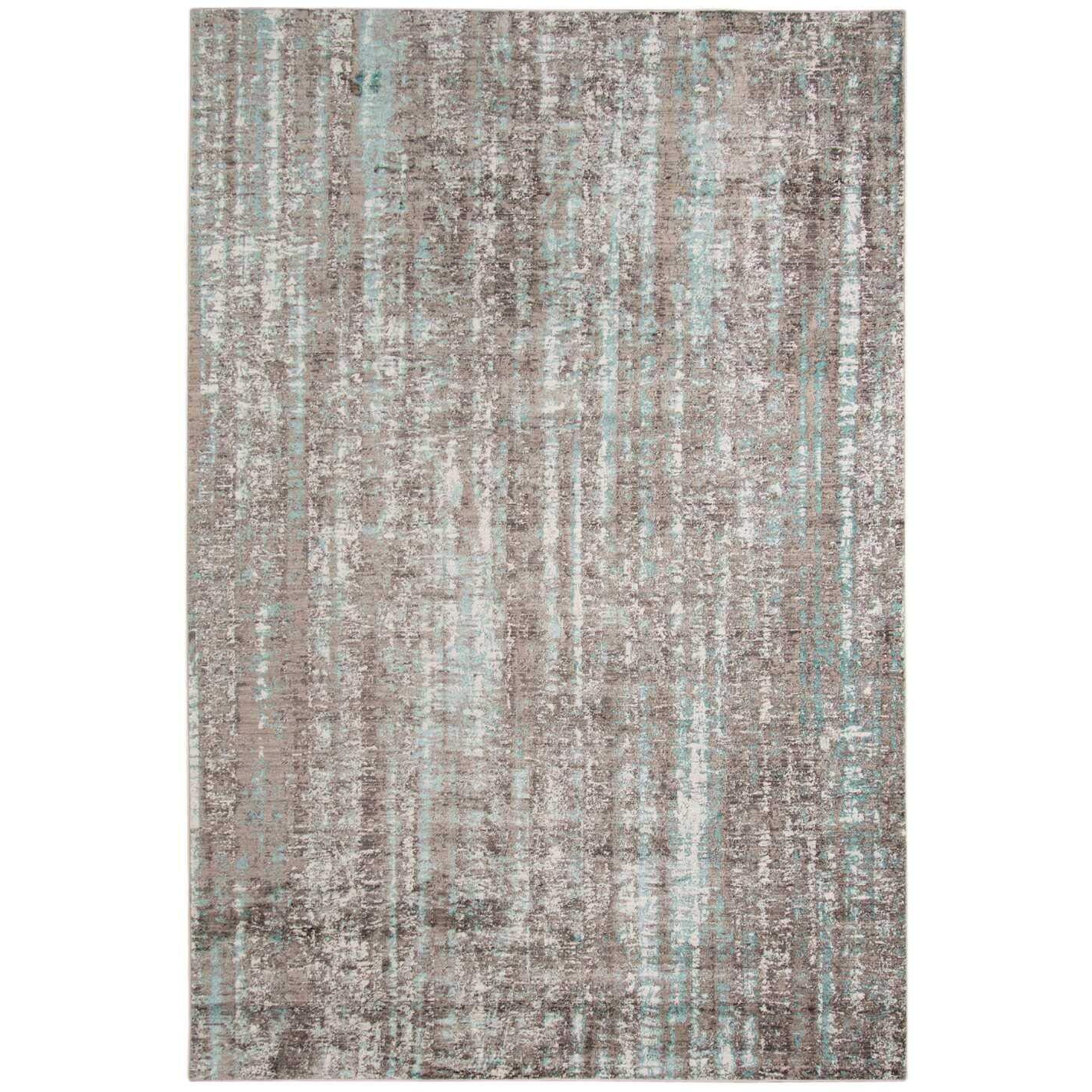 Homeroots 100% Polyester 3.93 X5.57 X 0.38 Gray Polyester Area Rug