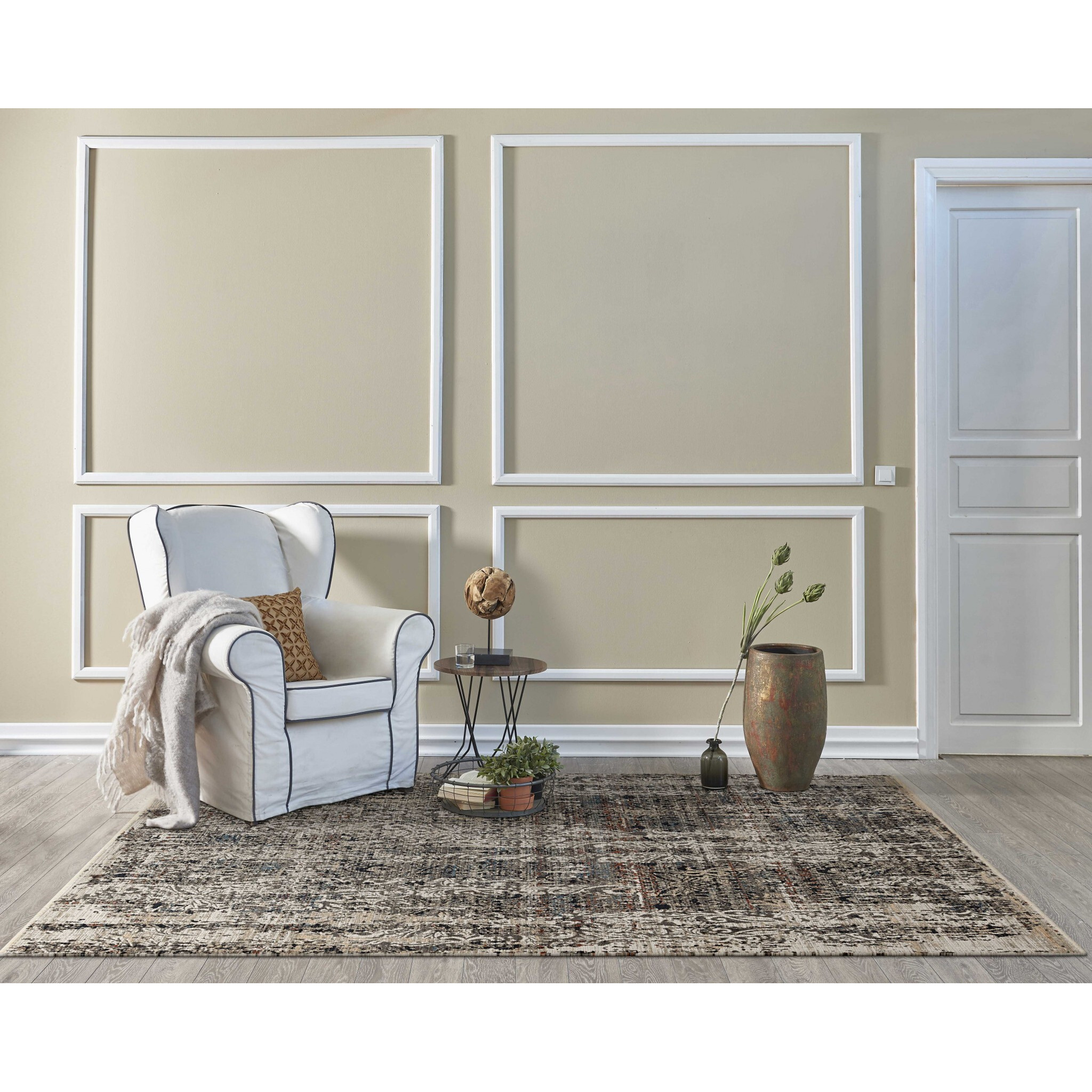 96 X 96 Grey Polyester Rug