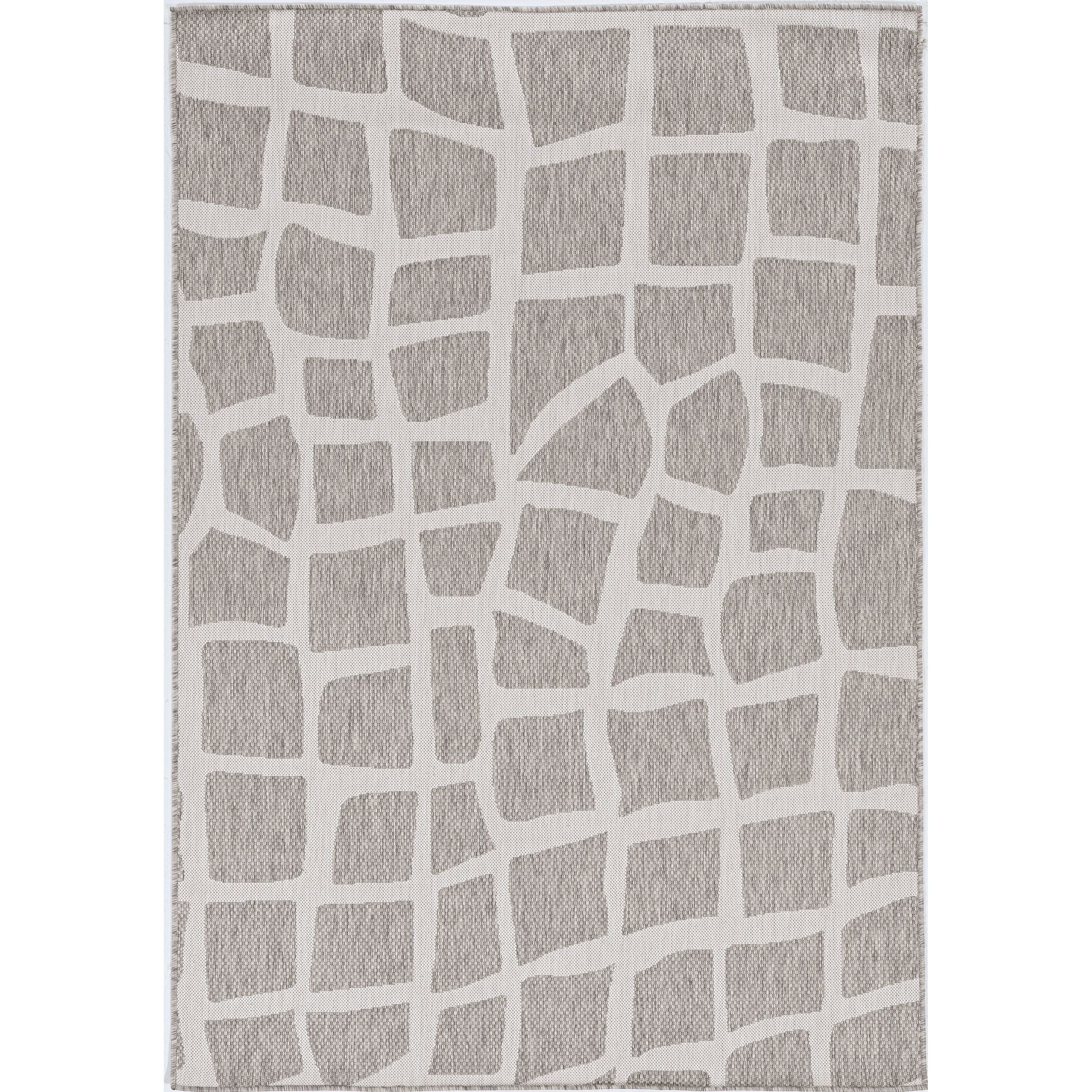 3' X 4' Ivory Or Grey Polypropylene Area Rug