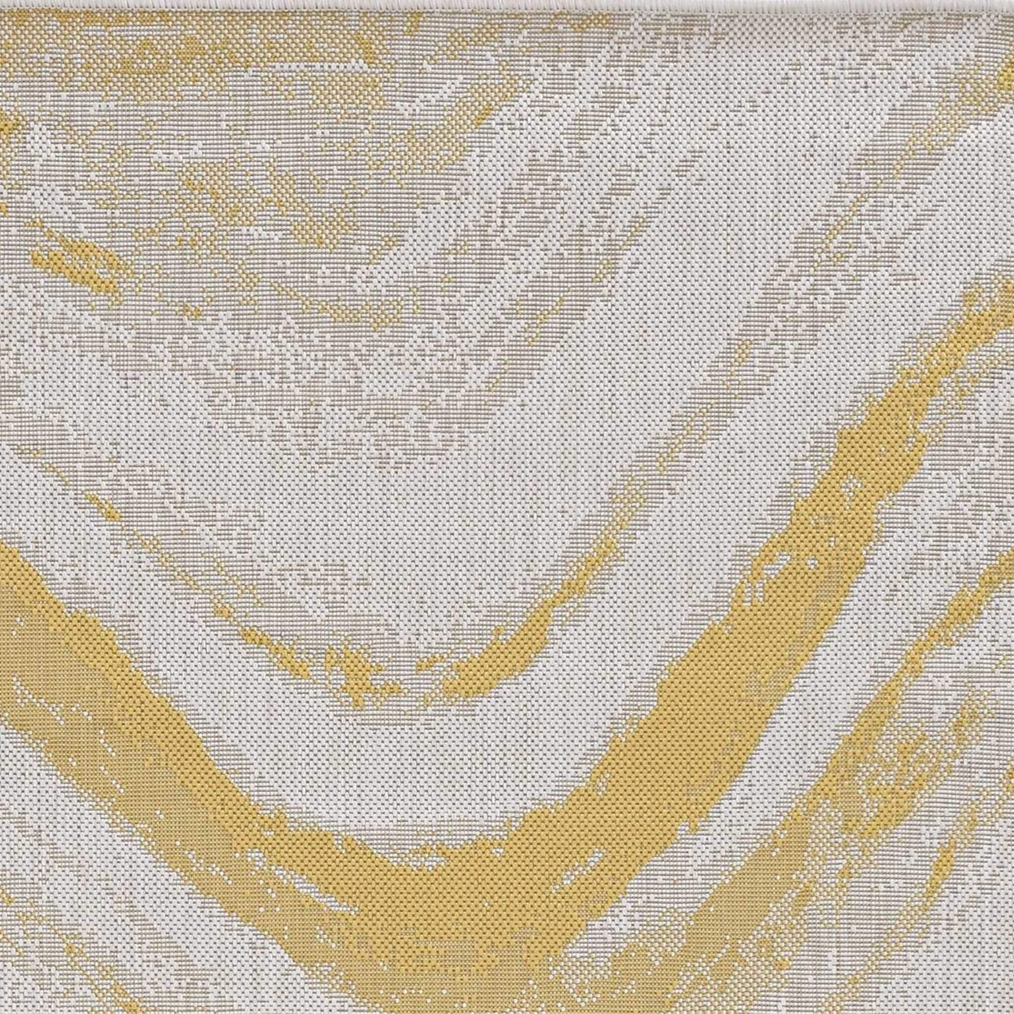 Homeroots Decor 39 X 59 X 0.25 Ivorygold Polypropylene Rug