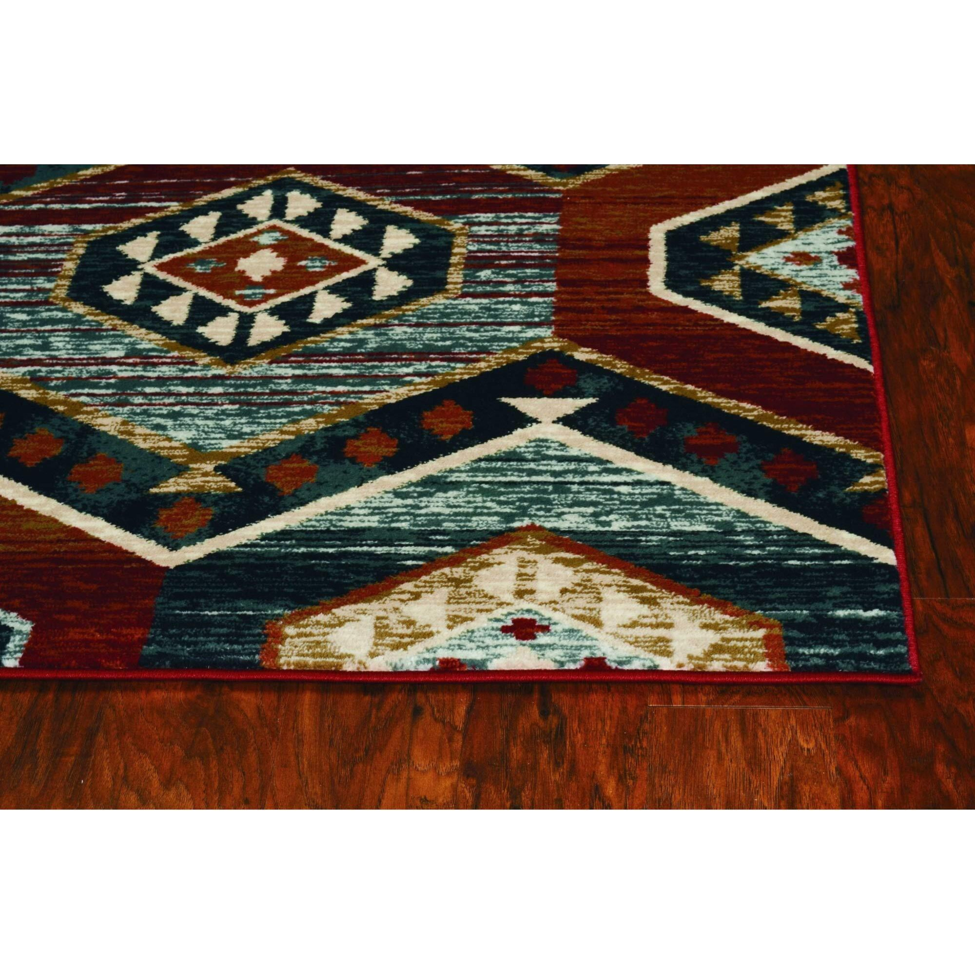 Homeroots Decor 39 X 63 X 0.5 Red Polypropelene Rug