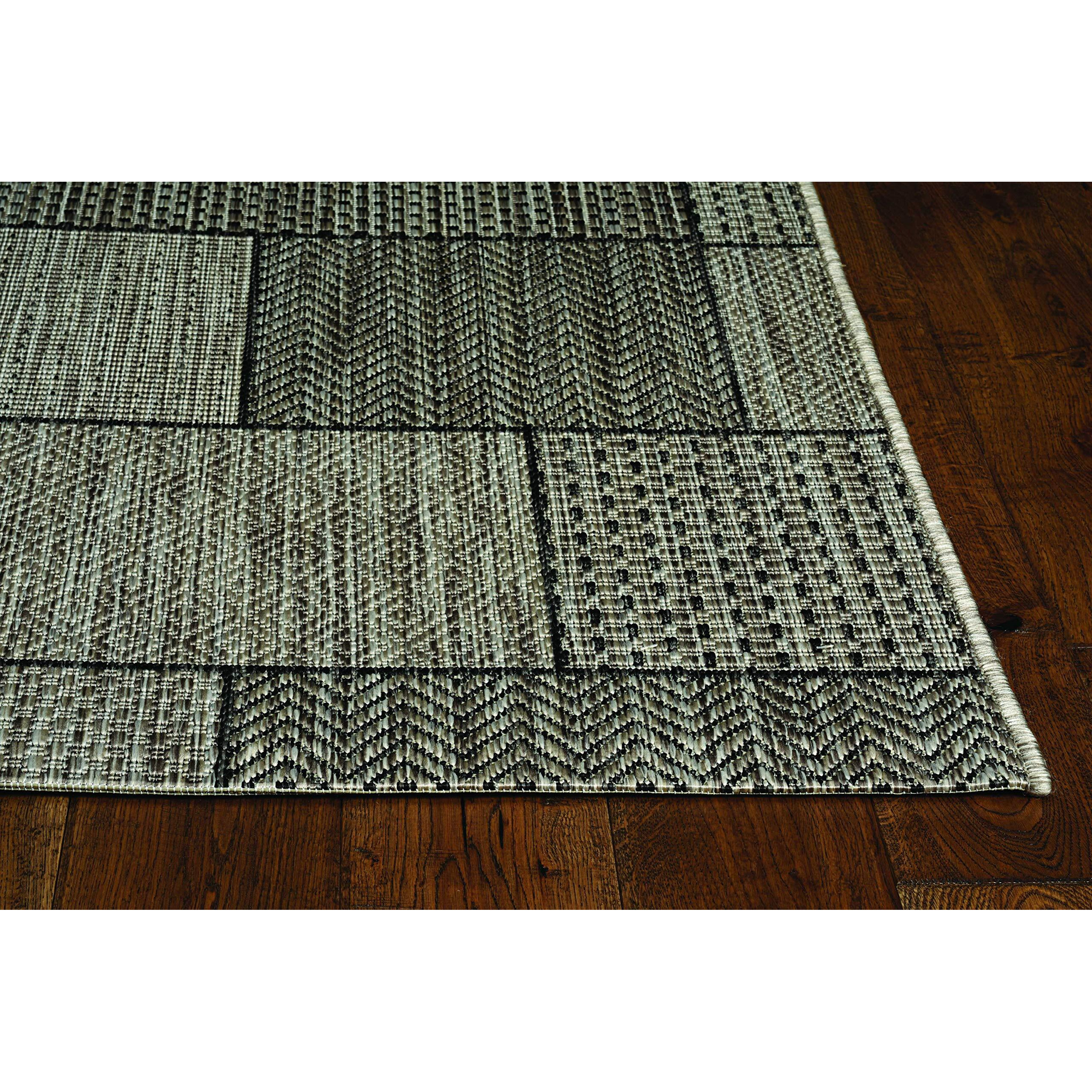 Homeroots Decor 47 X 31 X 025 Grey Polypropylene Rug
